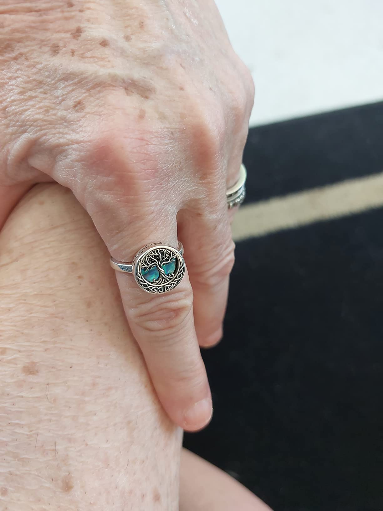 Tree of Life Urn Ring for Ashes 925 Sterling Silver Celtic Knot Family Tree Memorial Keepsake Jewelry Always in My Heart Cremation Ring for Women Men customer photo 2