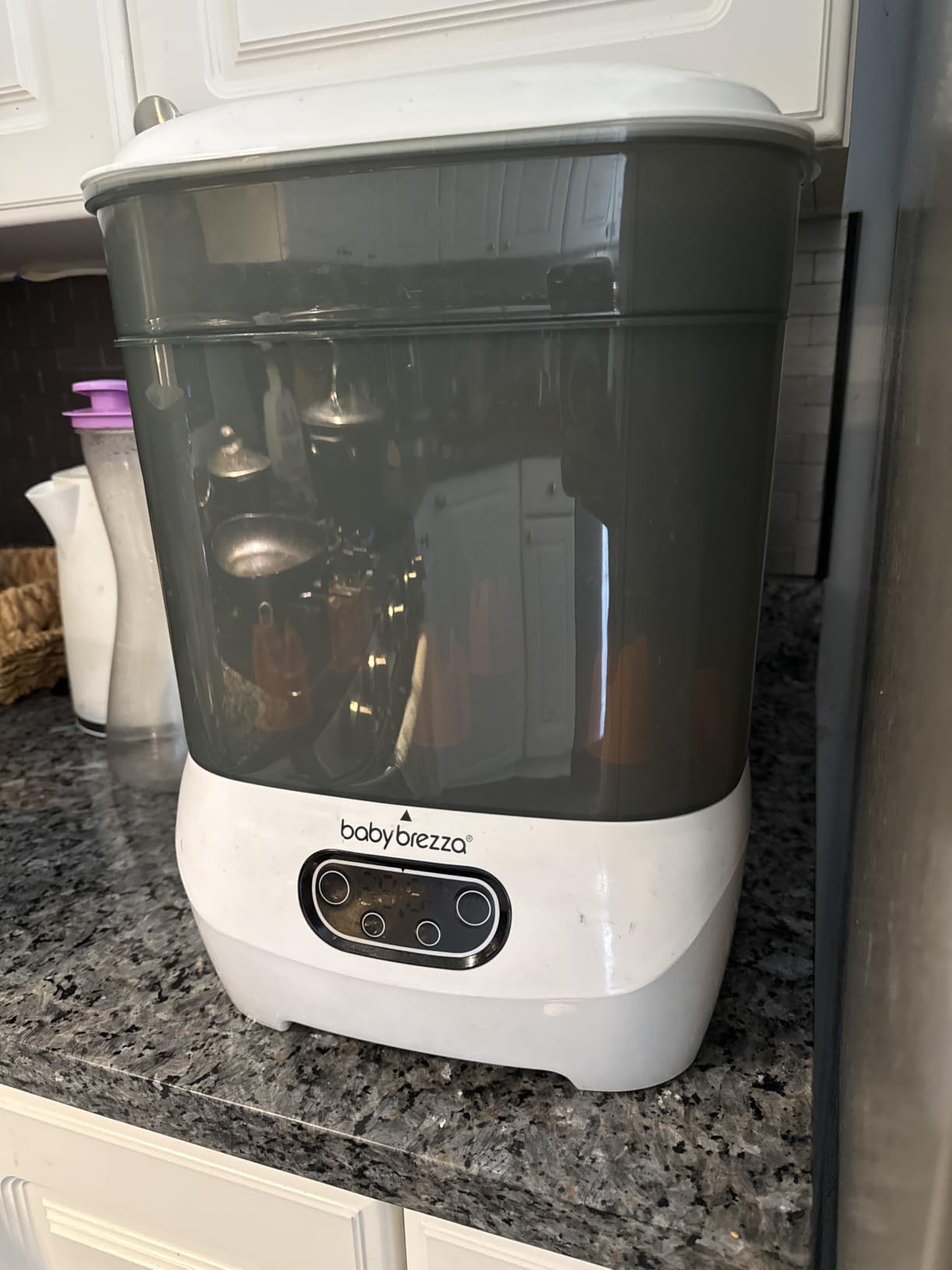 Baby Brezza Bottle Sterilizer and Dryer Advanced - Largest Capacity | 33% Faster Cycle Time, Universal Sterilization Machine for All Bottles + Pump Parts, Steam Sanitizer, HEPA Air Filter customer photo 1