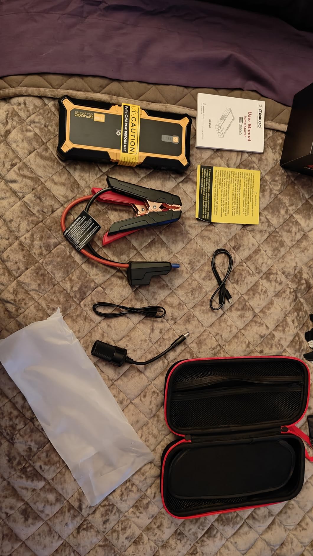 GOOLOO GP4000 Jump Starter - 4000A 12V Car Battery Jumper Starter Portable | SuperSafe Lithium Jump Box - Auto Battery Booster Power Pack - Spark-Proof - LED Light - For All Gas & 10 Diesel Engines customer photo 1