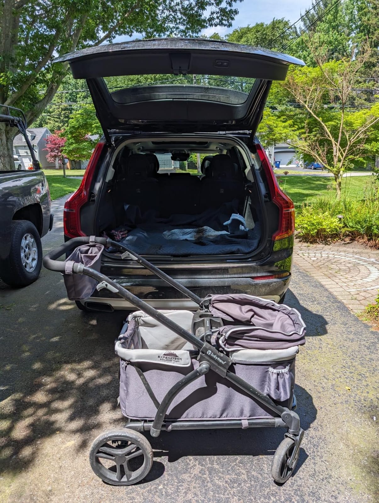 Baby Trend Expedition 2-in-1 Push/Pull Wagon with Canopy, Liberty Midnight | Choose Between Car Seat Adapter or Built-In Seating for 2 Children customer photo 1