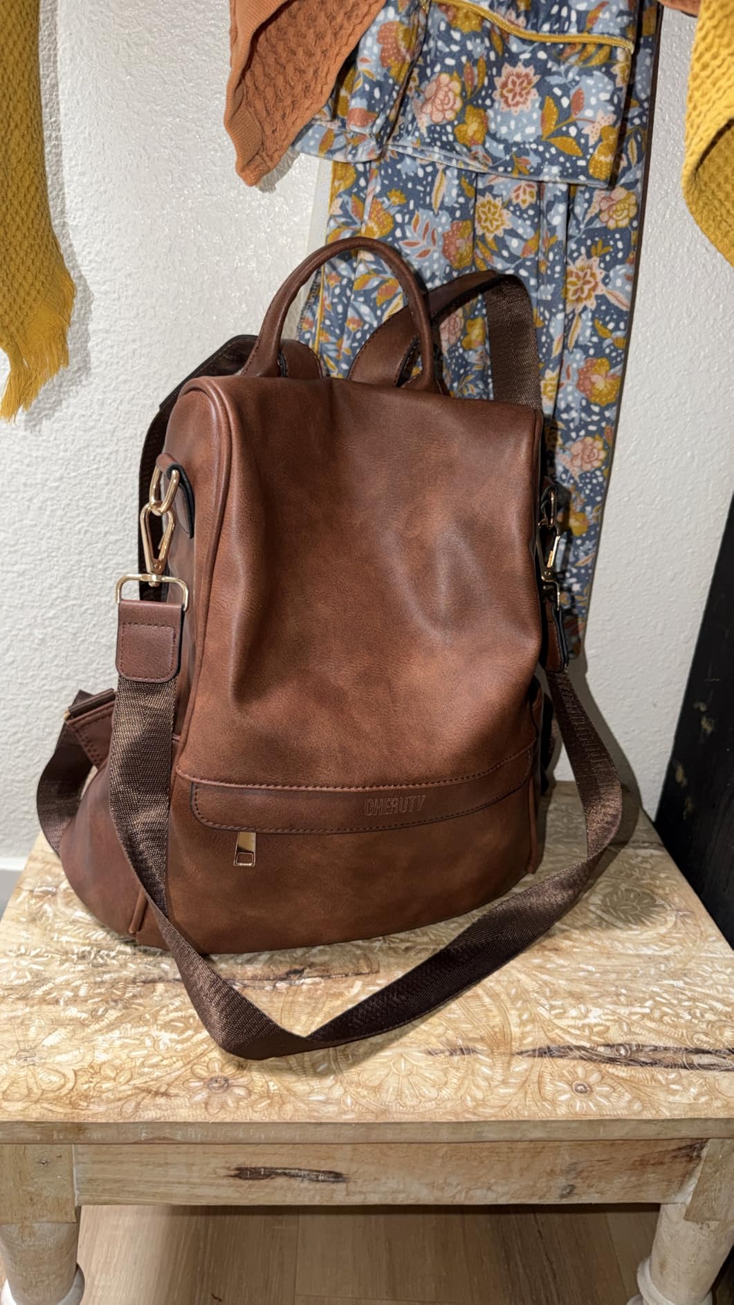Women Backpack Purse PU Leather Anti-theft Casual Shoulder Bag Fashion Ladies Satchel Bags customer photo 2