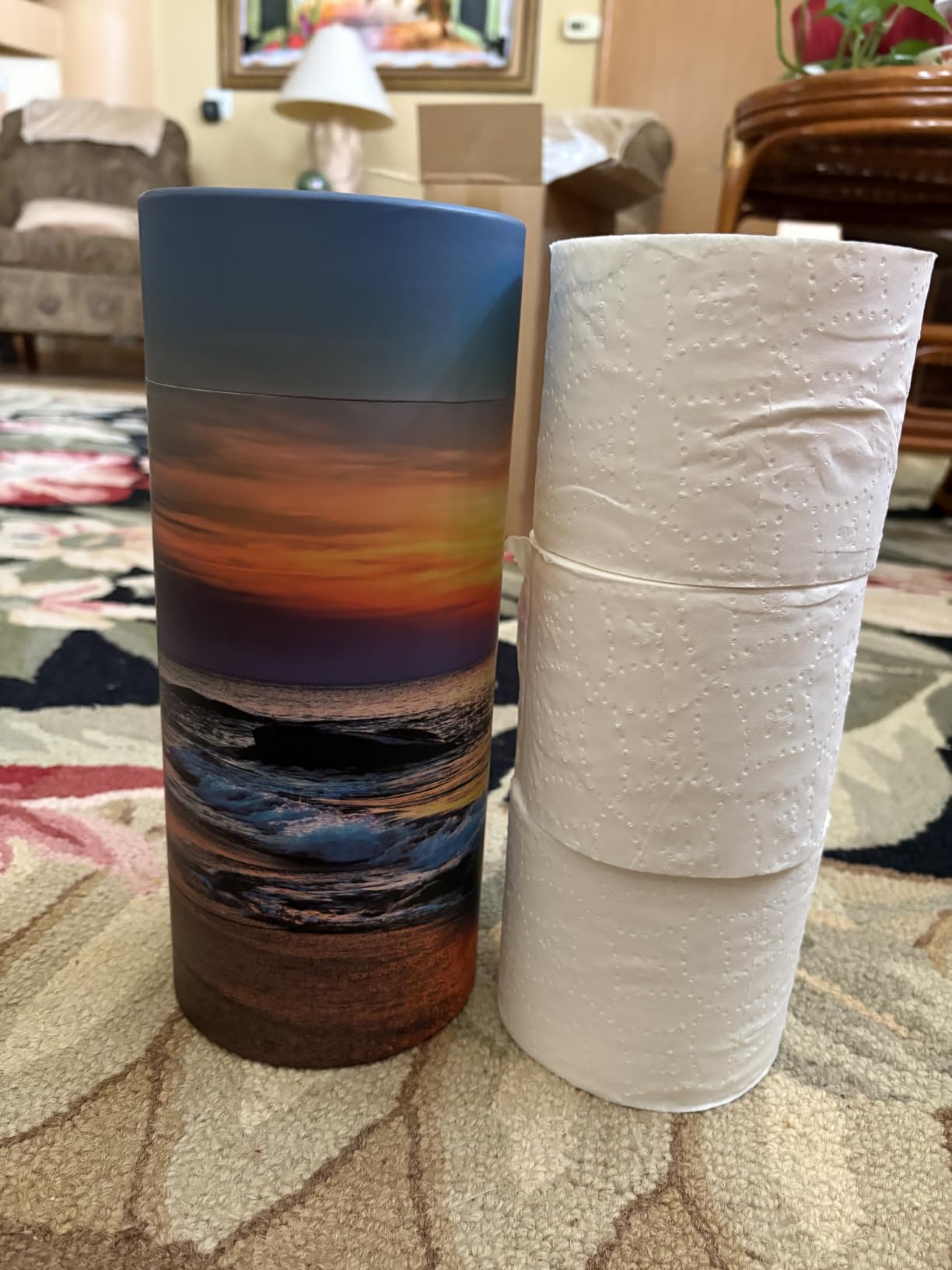 Ocean Sunset Scattering Urn - Biodegradable Scatter Tube for Ashes - Cremation Urn for Adult Ashes (Small) customer photo 1