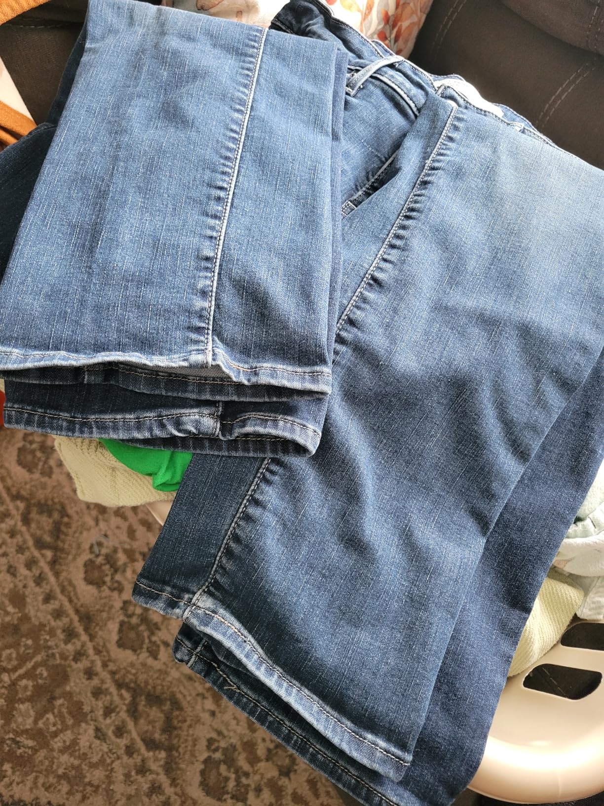 Women's Totally Shaping Mid Rise Straight Jeans customer photo 2