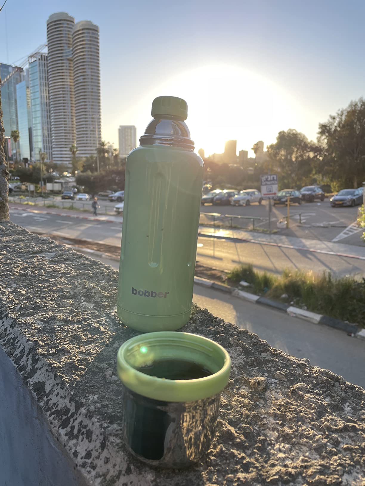 Bobber - 34 oz Vacuum Insulated Stainless Steel Water Bottle with Cup Lid - Dishwasher Safe - Keeps Drinks Hot for 48 Hours and Cold for 72 Hours - Double Walled Thermo Flask (Matte) customer photo 1
