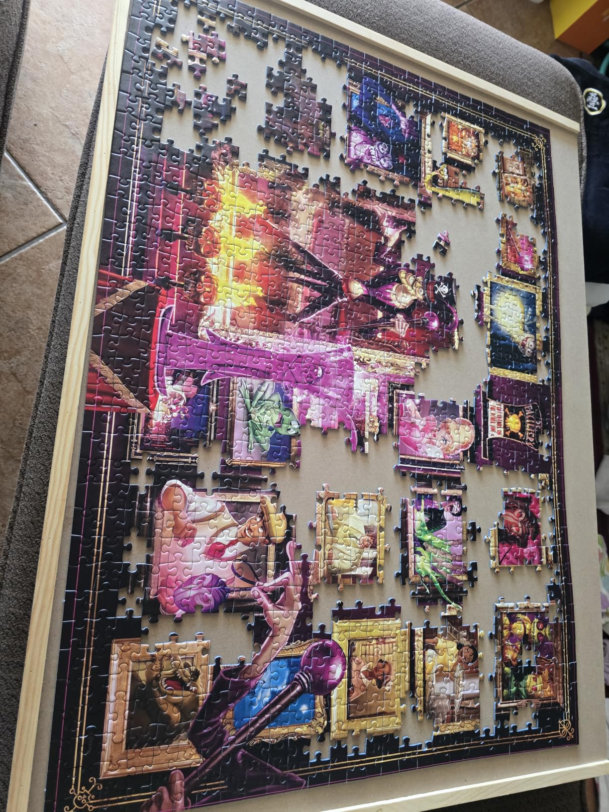 PlayVibe 1000 Piece Puzzle Board with Drawers & Cover - Wooden Tray | Portable wood jigsaw tray - 4 drawers - protective cover customer photo 1