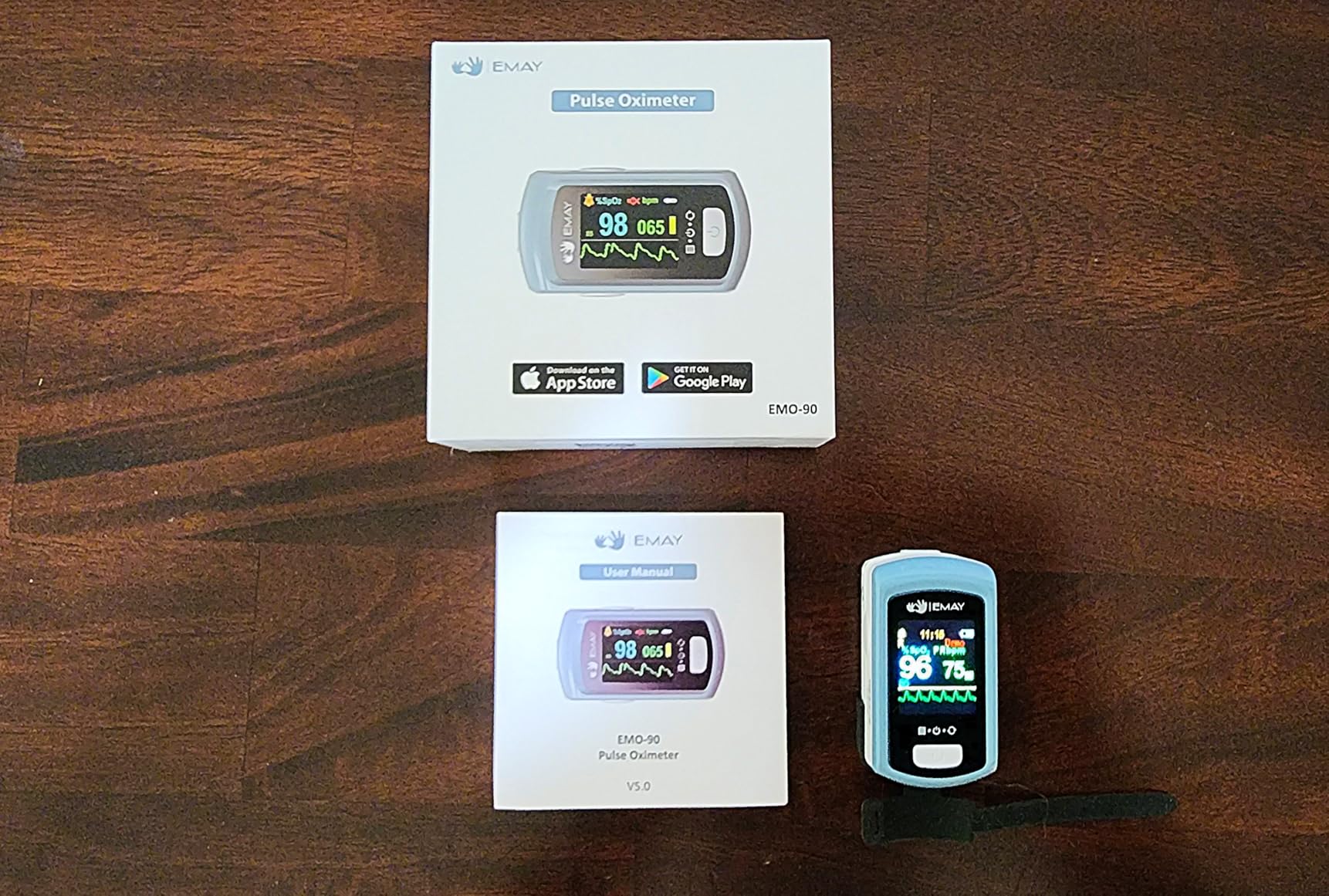 EMAY Sleep Oxygen Monitor with PC Software & App | Bluetooth Pulse Oximeter Rechargeable for Overnight & Continuous SpO2 Tracking with 72 Hours Built-in Memory | Gives Informative Report & Analysis customer photo 1