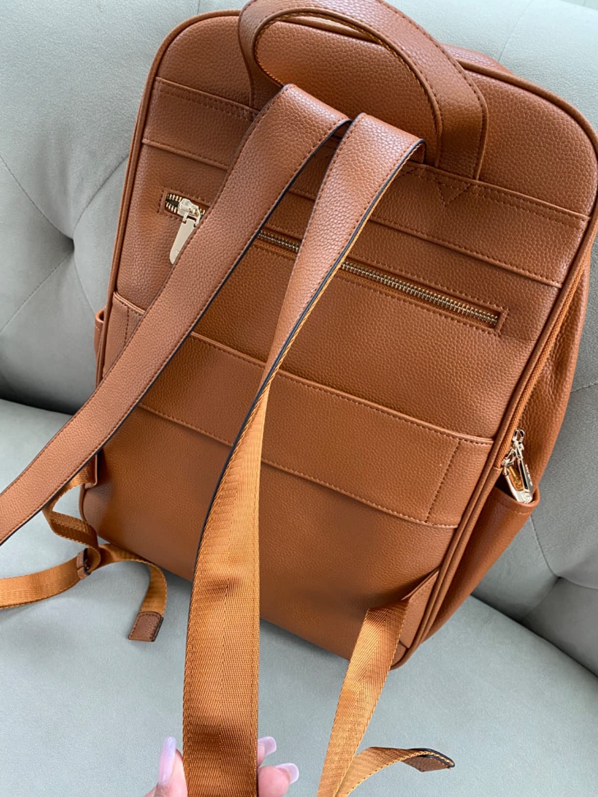 BOSTANTEN Genuine Leather 15.6 inch Laptop Backpack Purse for Women College Casual Backpack Travel Bag customer photo 2