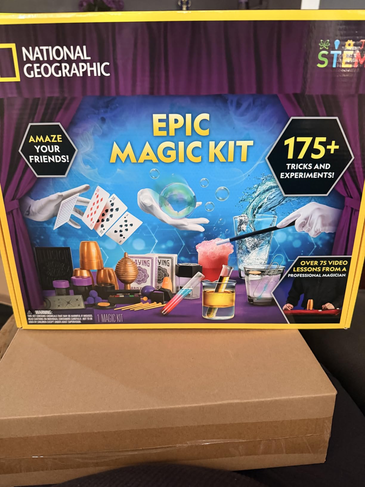National Geographic Mega Magic Kit with 75+ Tricks for Kids Ages 8-12 | Perform Classic Illusions, Performance Props, STEM Learning, Video Instructions from a Professional Magician, Birthday Gift customer photo 1