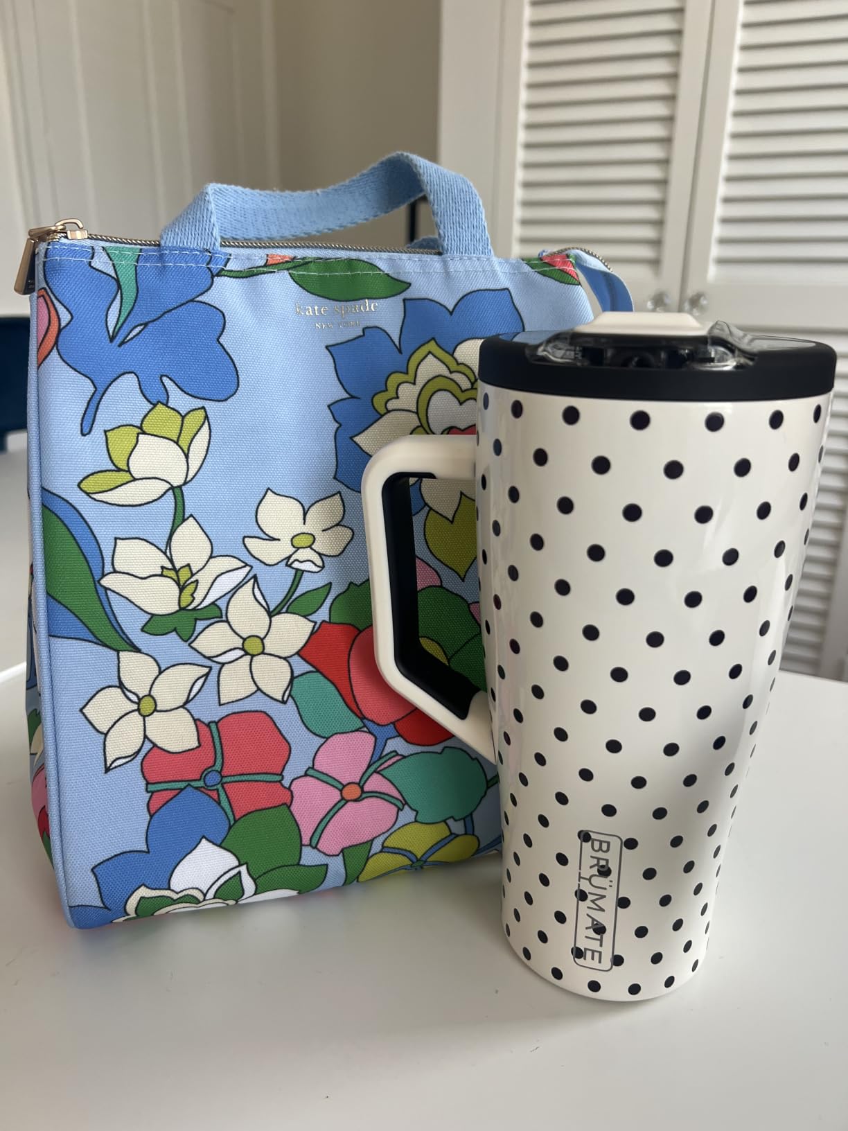 kate spade new york Insulated Lunch Tote, Floral Garden | Cute Insulated Soft Cooler Bag, Adult Lunch Box with Silver Thermal Interior Lining and Mesh Storage Pocket customer photo 2