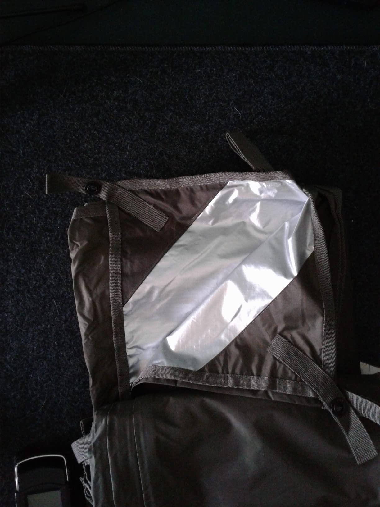 Texas Bushcraft Emergency Camping Tarp, Waterproof 10x10 Emergency Shelter for Backpacking and Hiking, 70D Ripstop Nylon Survival Tarp with Reflective Aluminized Polymer and Loop Ties with Grommets customer photo 2