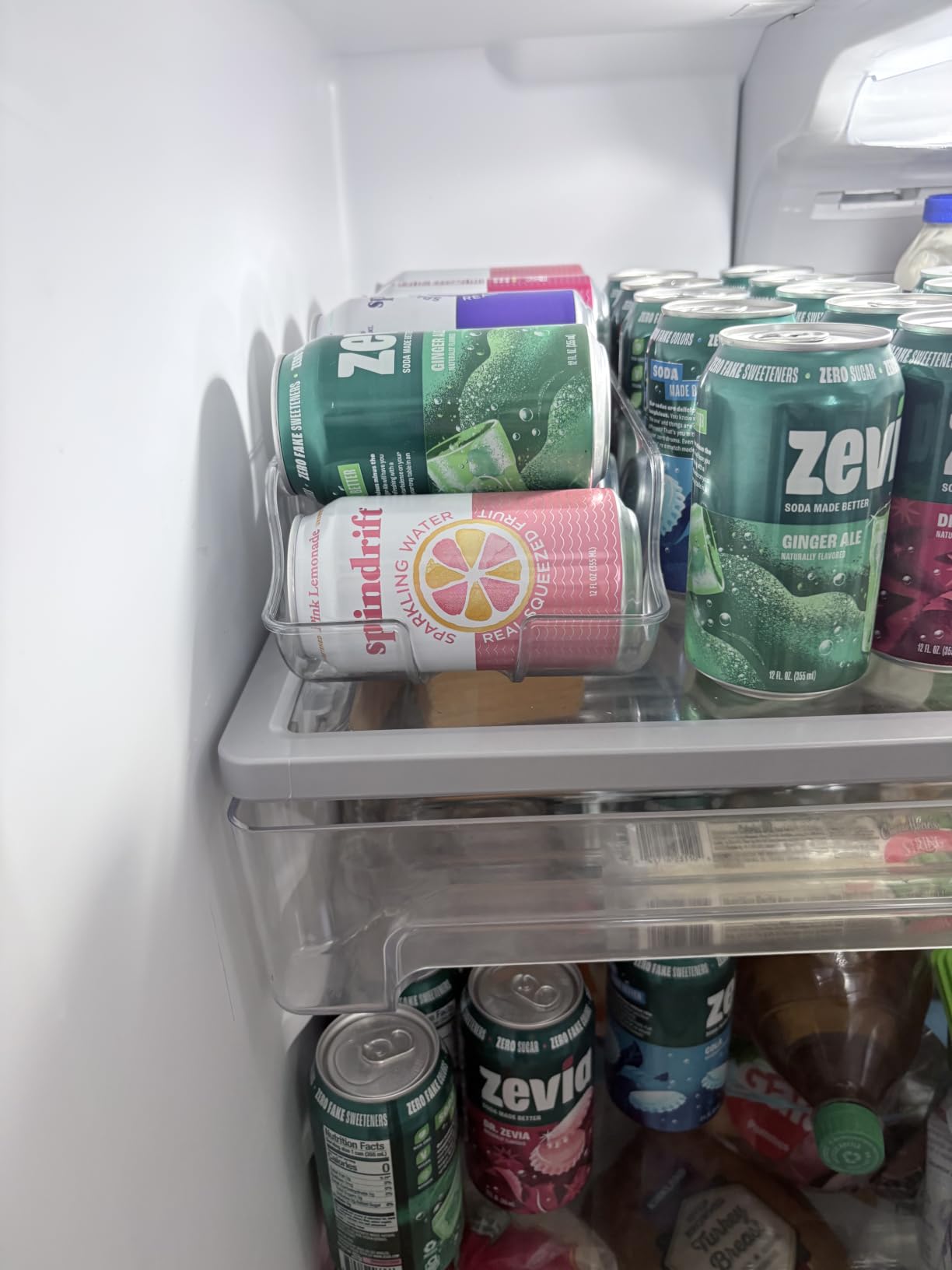 Simple Houseware Soda Can Organizer and Dispenser for Refrigerator / Pantry, Clear, Set of 2 customer photo 1