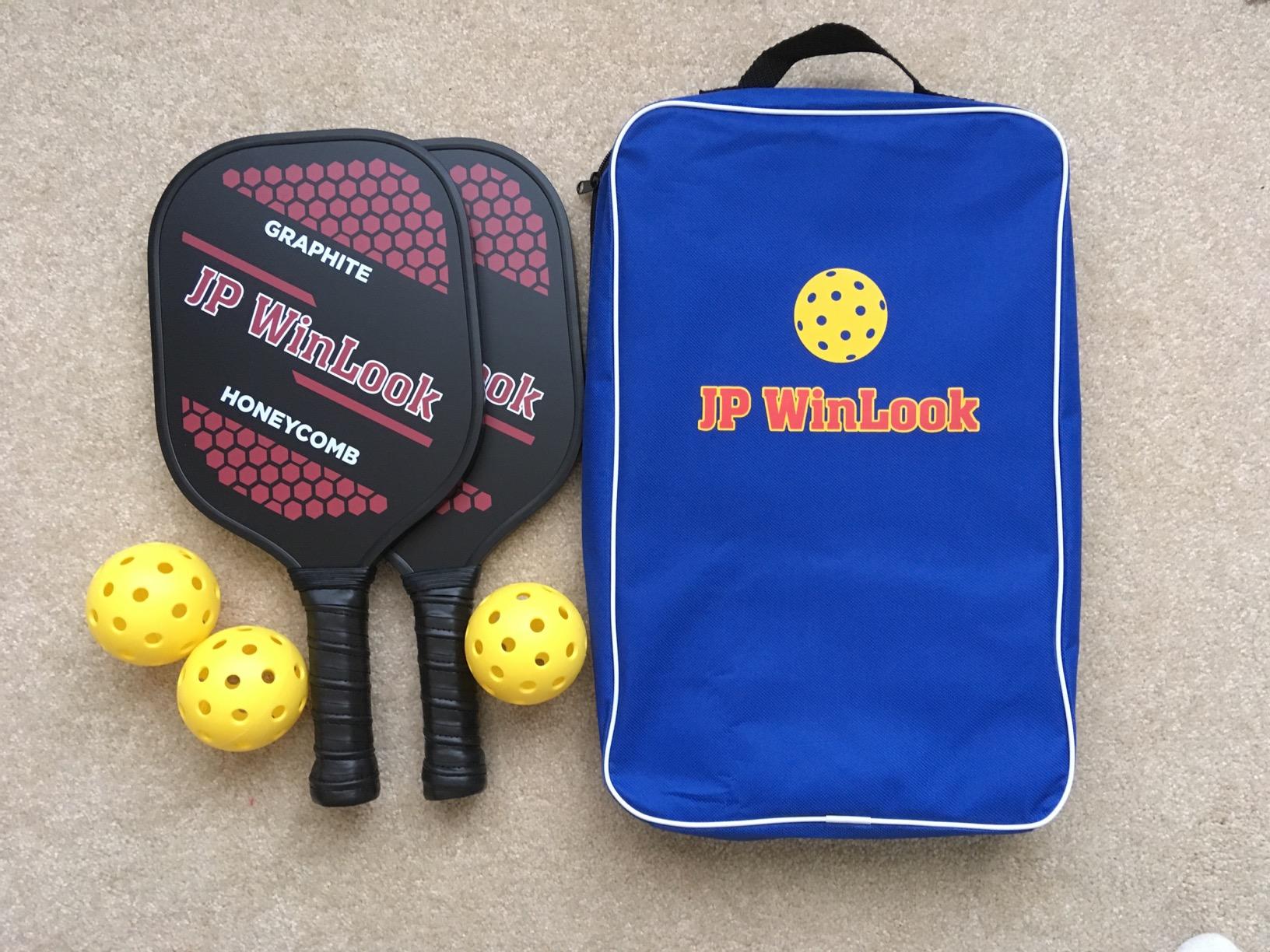 JP WinLook Premium Pickleball Paddles Set - USAPA Pickleball Set - Graphite Carbon Fiber Rackets for Women & Men and Balls for Indoor or Outdoor Play - Racquets, Pickleballs & Carry Bag customer photo 1