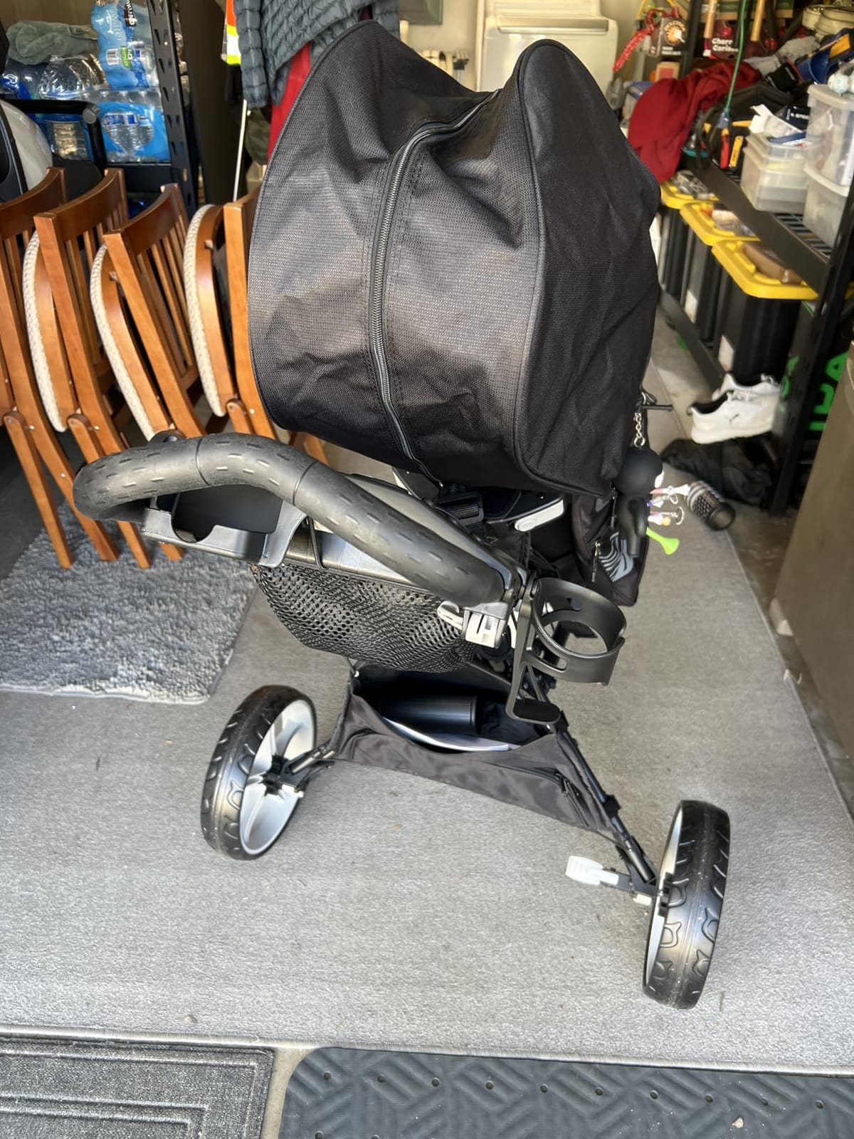 Caddytek CaddyLite ONE-Swivel V8 Golf Push Cart - Lightweight 3 Wheel Foldable Cart with One-Click Folding, 360° Swivel Front Wheel, Adjustable Handle, Cooler Basket, Umbrella & Drink Holder customer photo 1