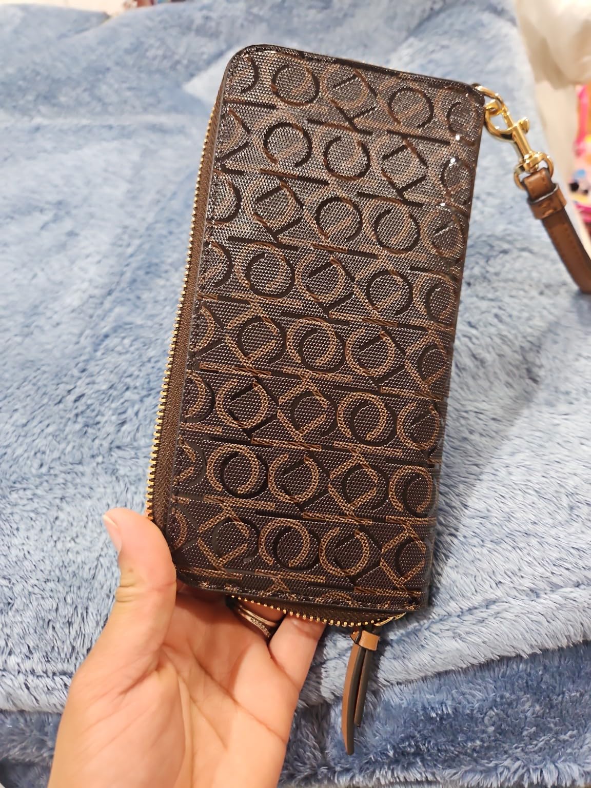 Calvin Klein Women's Key Item Saffiano Continental Zip Around Wallet With Wristlet Strap customer photo 1