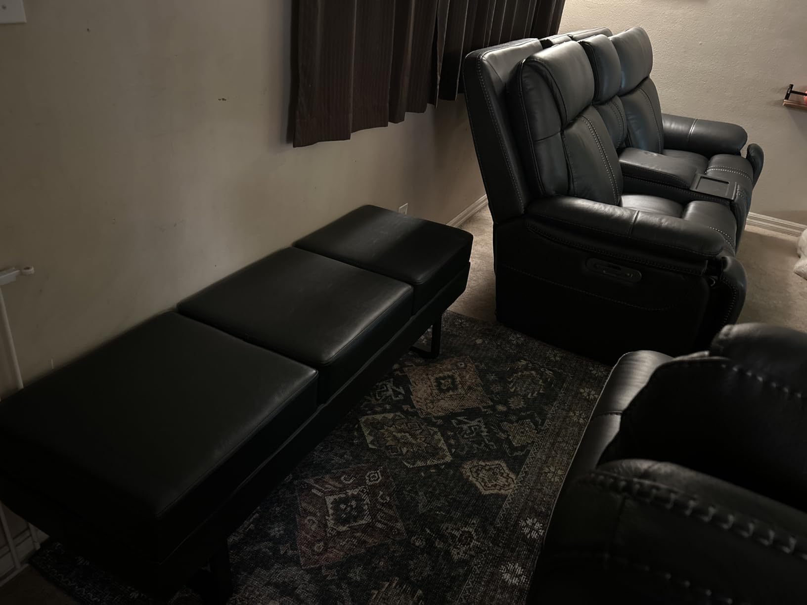 BarberPub Waiting Room Chairs, Heavy Duty Office Guest Reception Bench, Faux Leather Upholstered Lobby Chairs for Salon, Conference Room 7008 (Cognac) customer photo 2