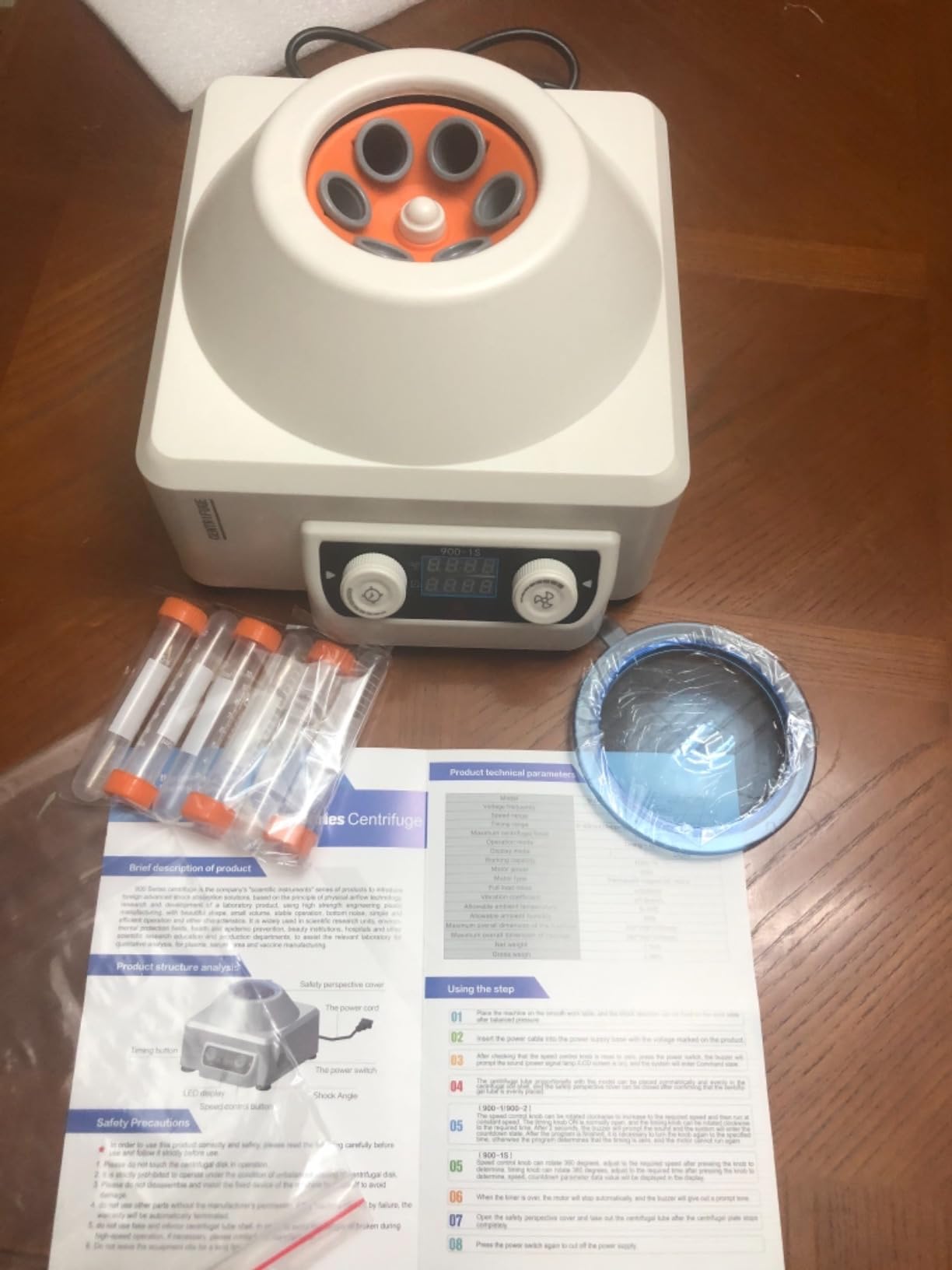 Cekegon 6x10ml Centrifuge, 4000rpm PRP Centrifuge Machine 1795xg 1-99min | LCD Digital Control Lab Benchtop Centrifuges customer photo 2