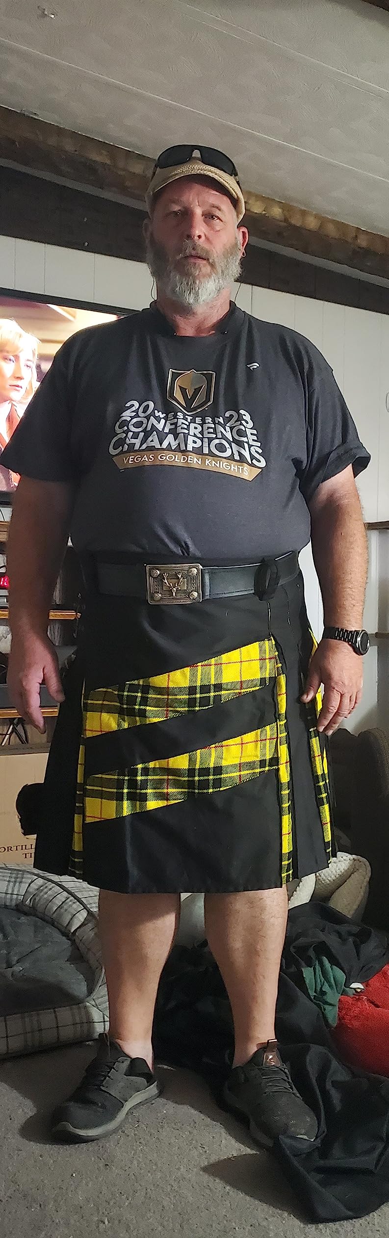 DSS KILTS- Men's Modern Hybrid Cotton & Tartan Cross Strip Designer Kilts for Weddings customer photo 2