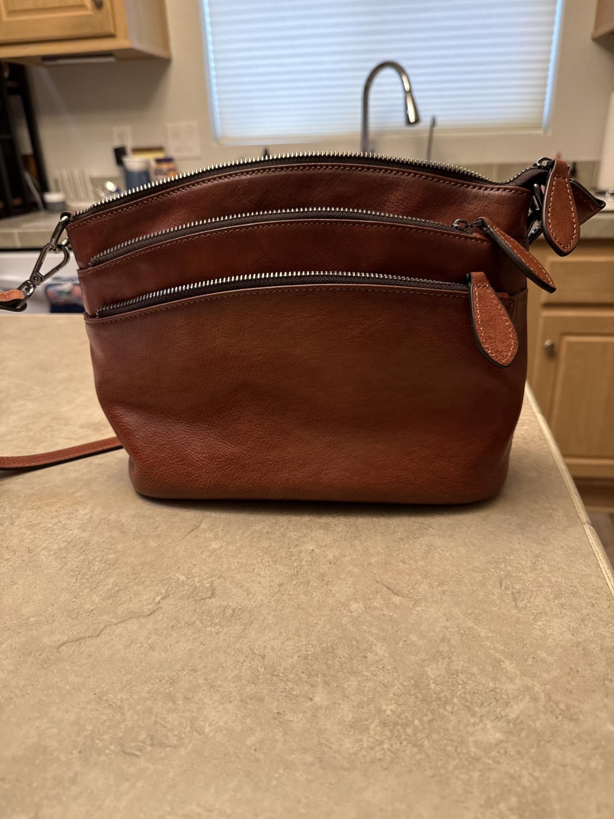 HESHE Crossbody Bags for Women Genuine Leather Purses with Multi-Pockets Vintage Ladies Small Shoulder Satchel Bag customer photo 1
