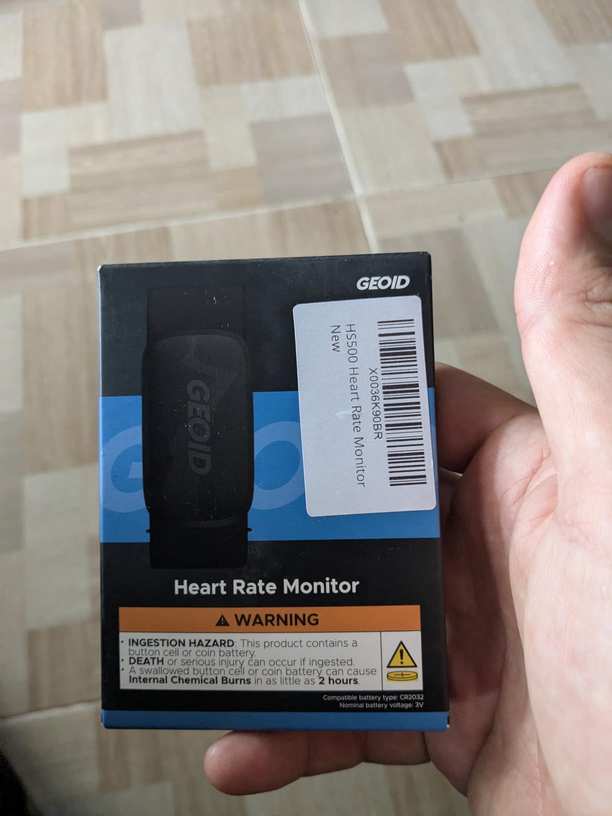 GEOID HS500 Heart Rate Monitor, Heart Rate Sensor Chest Strap, Protocol ANT+/Bluetooth, 800h Battery, IP67 Waterproof, Compatible with iOS/Android APPs customer photo 2