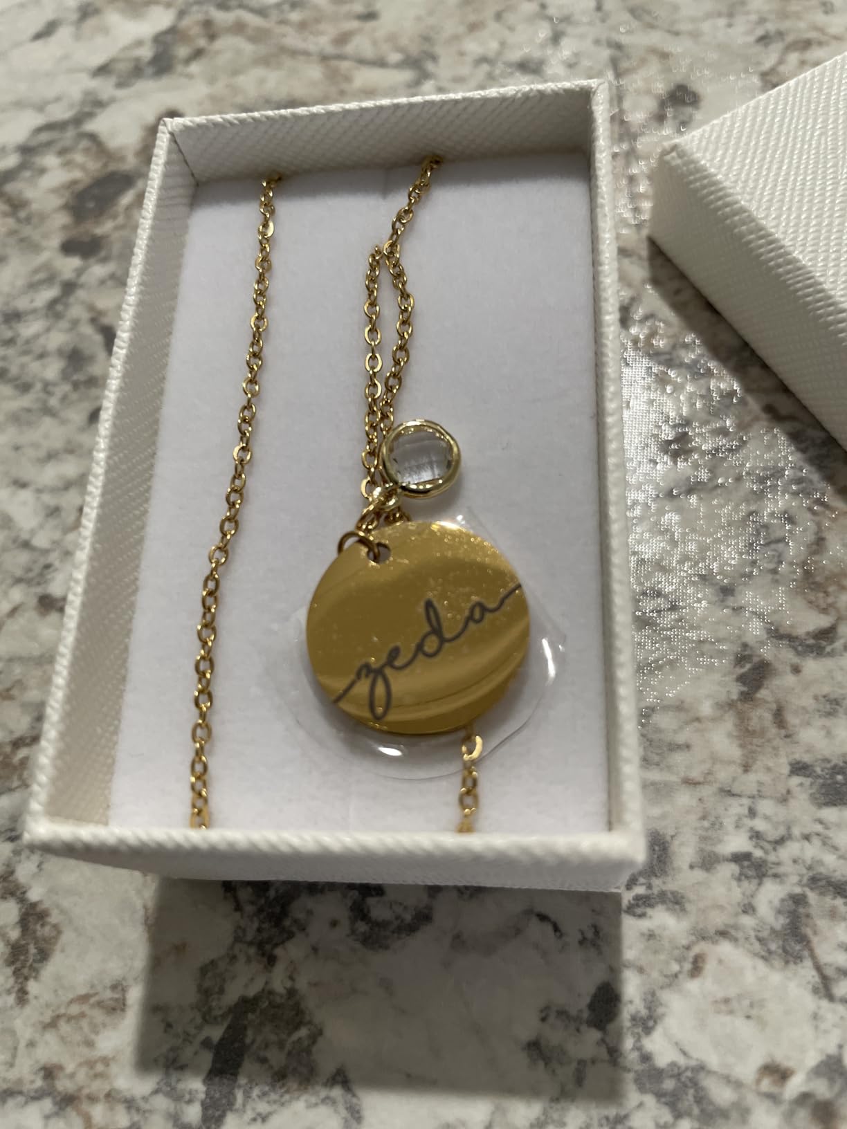 Personalized Birthstone Necklace for Women, Custom Birthstone Name Necklace customer photo 1