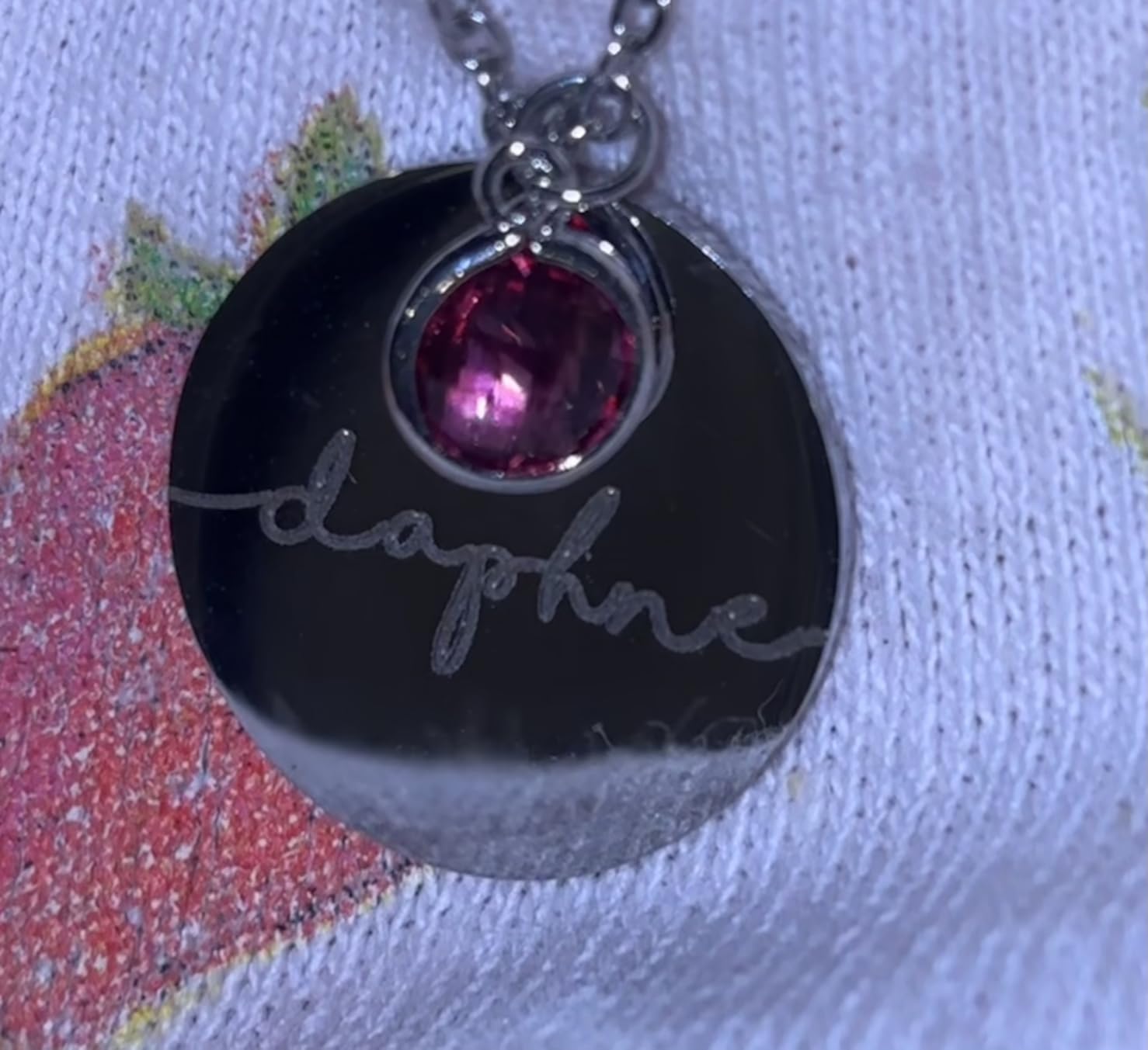 Personalized Birthstone Necklace for Women, Custom Birthstone Name Necklace customer photo 2