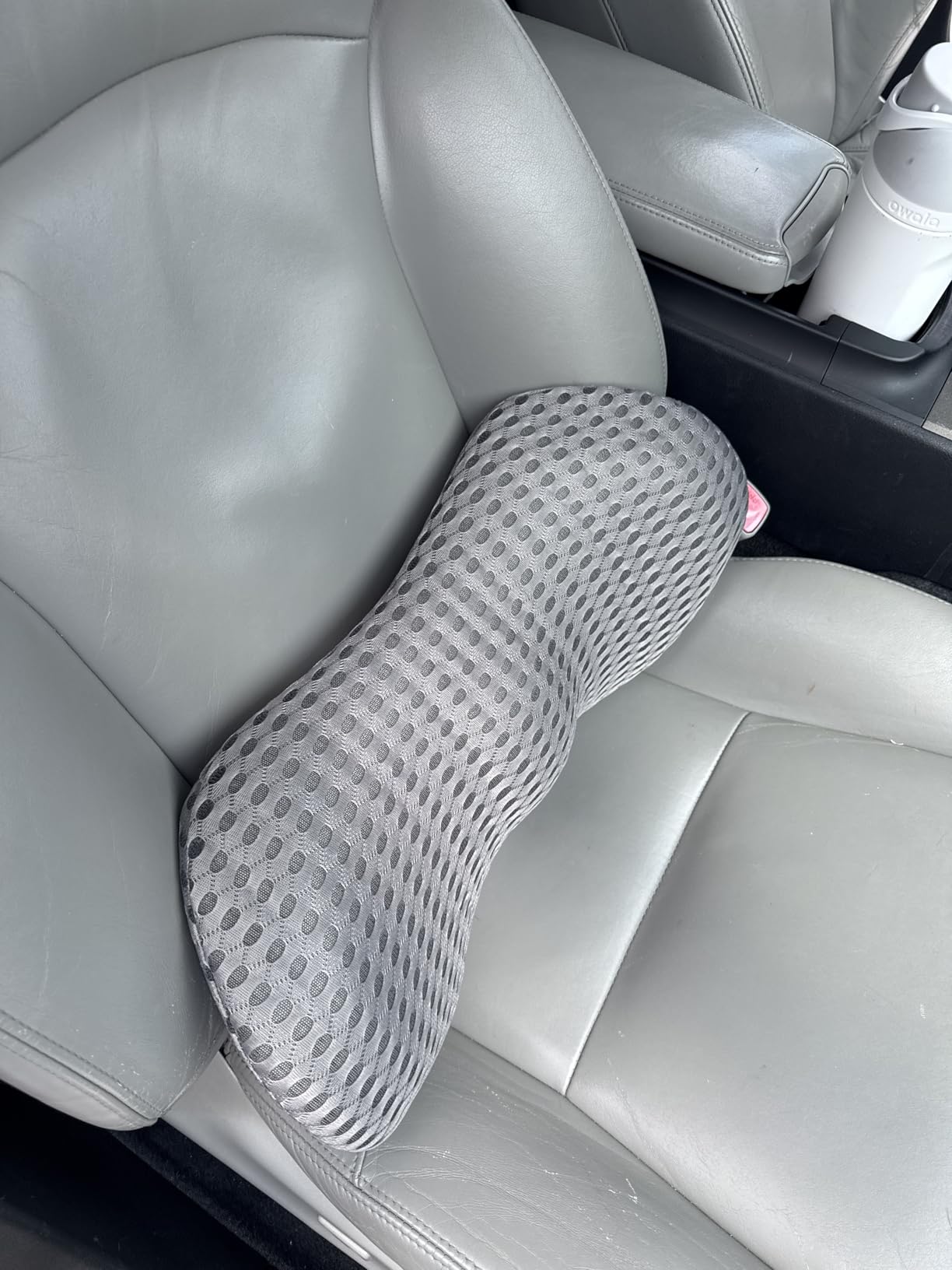 Lumbar Support Pillow for Office Chair, Memory Foam Lumbar Pillow for Lower Back Pain Relief (Grey) customer photo 2