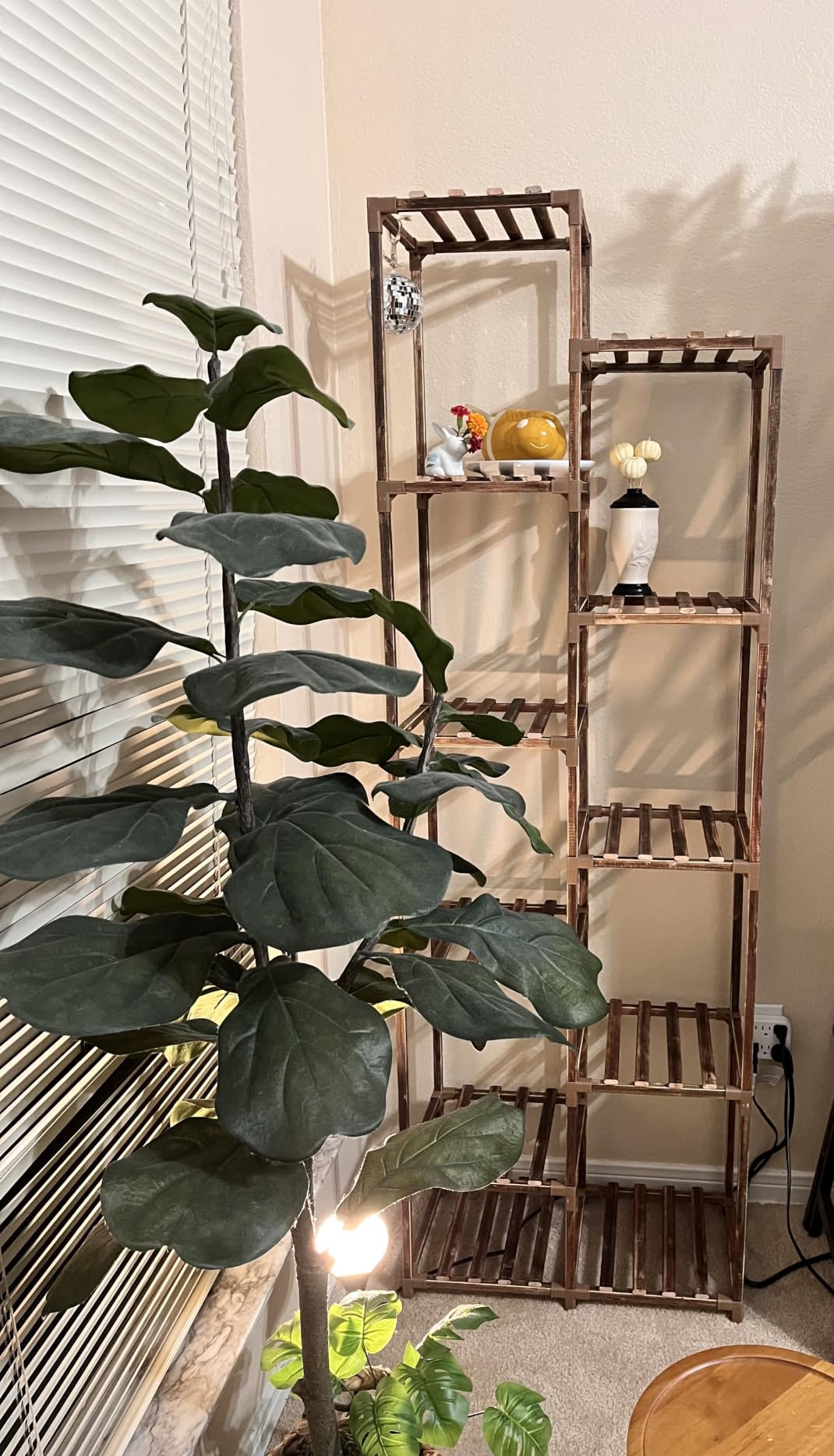 Bamworld Plant Stand Indoor Outdoor 11 Tier Tall Large Wood Plant Shelf | Multi Tier Flower Stands Garden Shelves Wooden Plant Display Holder Rack for Living Room Corner customer photo 1