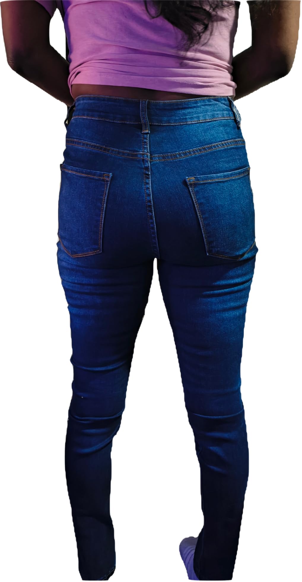 KUNMI Womens Classic High Waisted Skinny Stretch Butt Lifting Jeans Slim Fit Denim Pants customer photo 2