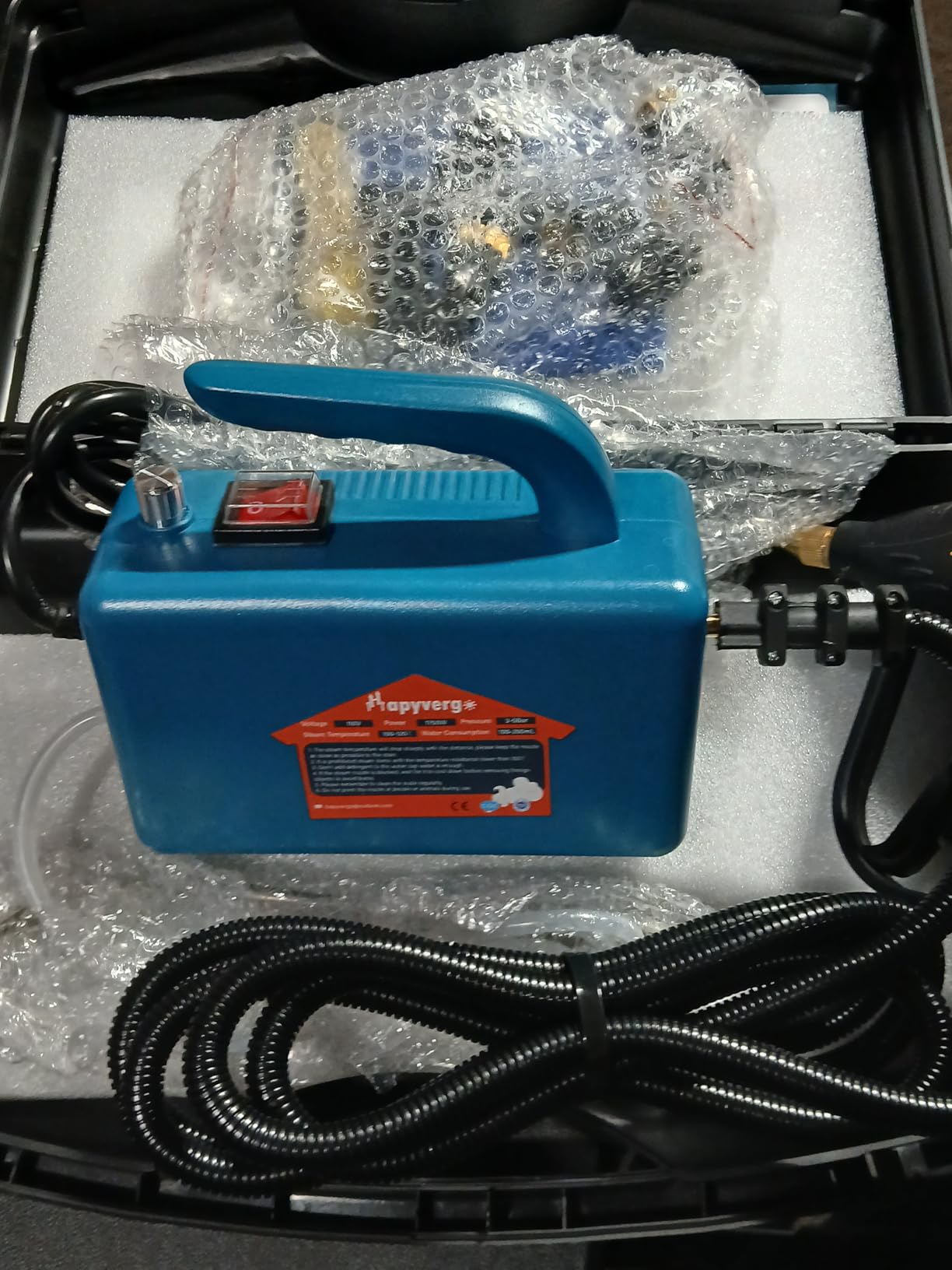 High Pressure Steam Cleaner - 1700W Handheld Steamer for Cleaning Grout Tile, Hand Held Portable Steam Pressure Washer for Car Auto 110V customer photo 2