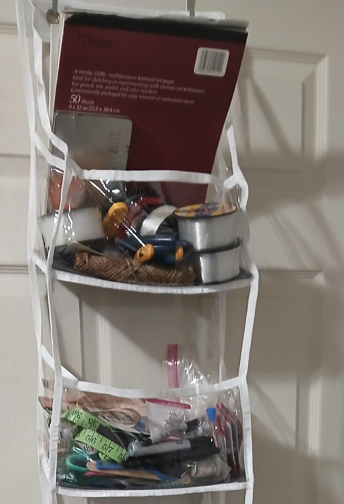 Fixwal 5-Shelf Over The Door Hanging Pantry Organizer, Room Organizer with Clear Plastic Pockets, 25lb Ultra Sturdy & Large Capacity for Closet, Bedroom, Nursery, Bathroom and Sundries customer photo 1