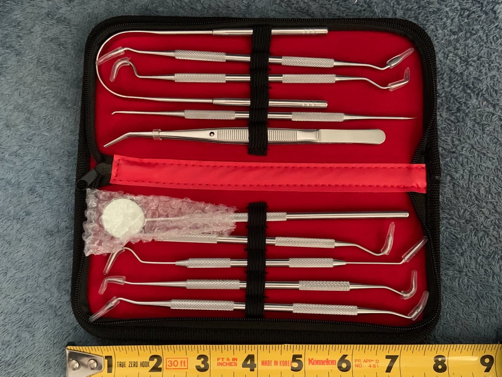 Dental Kit Tools, 10 Pack Stainless Steel Plaque Remover, Dental Tools to Remove Plaque and Tartar, Oral Care Kit with Plaque Cleaner, Tartar Pick, Tooth & Tongue Scraper for Dentist, Personal, Family customer photo 1