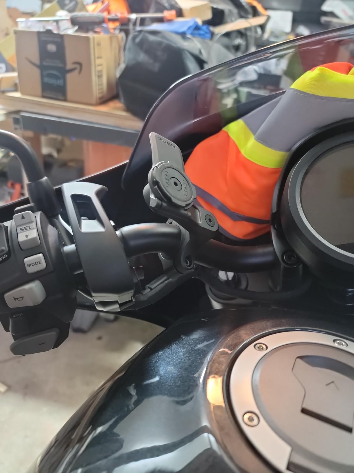 Quad Lock Motorcycle Handlebar Mount PRO for iPhone, Samsung Galaxy and Pixel Smartphone customer photo 2