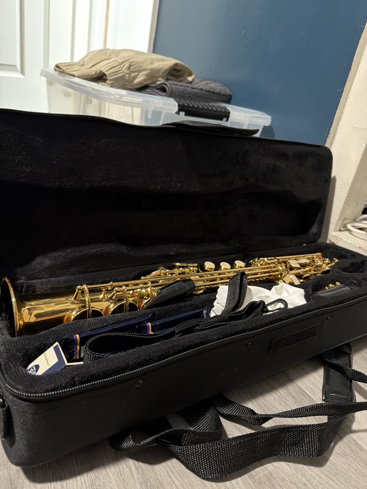Bb Straight Soprano Saxophone Brass with Case and Accessories - engraved finish and complete accessories for practice and performance customer photo 2