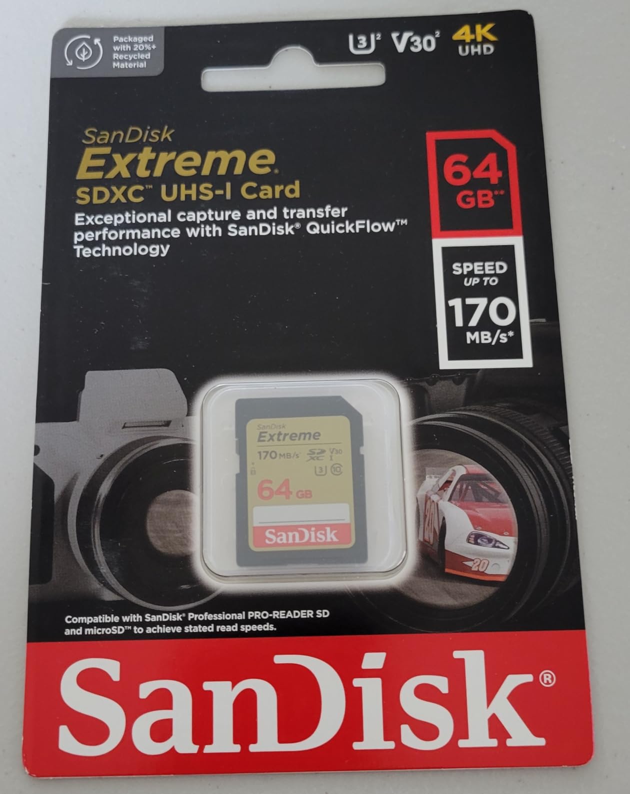 SANDISK 256GB Extreme SDXC UHS-I Memory Card, Up to 180MB/s Read Speeds, UHS-I | V30, U3, C10, 4K UHD Video Recording, Compatible with Cameras and Camcorders - SDSDXVV-256G-GNCIN customer photo 2