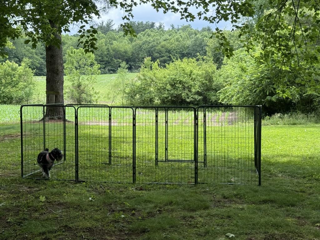 Kfvigoho Dog Playpen Outdoor Extra Wide 16 Panels Heavy Duty Dog Fence 40