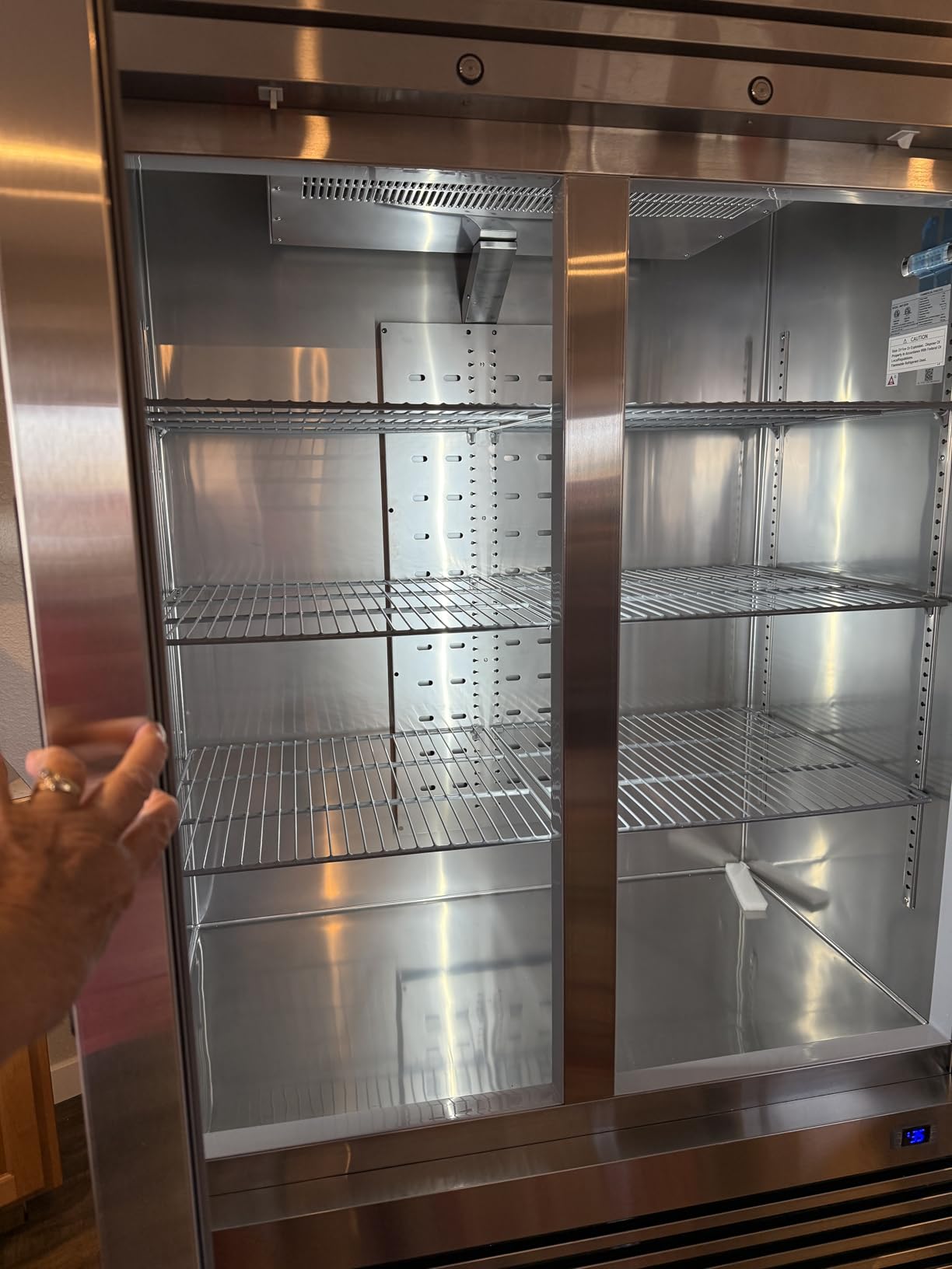 ETL Commercial Reach-in Freezer, Upright 2 doors Auto-Defrost, Bottom Mounted, stainless steel for Restaurant Kitchen Home Bar Shop -8°F customer photo 1