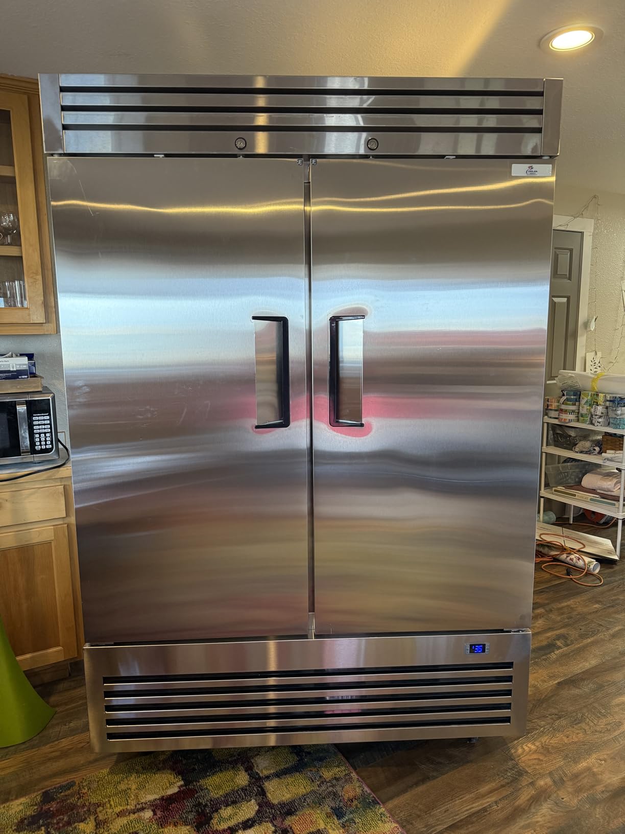 ETL Commercial Reach-in Freezer, Upright 2 doors Auto-Defrost, Bottom Mounted, stainless steel for Restaurant Kitchen Home Bar Shop -8°F customer photo 2