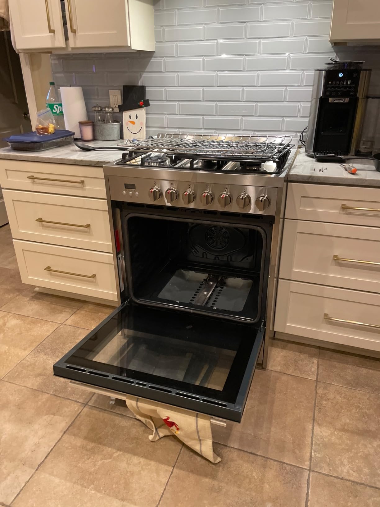 COSMO COS-305AGC 30 in. 5.0 cu. ft. Freestanding Single Oven Gas Range with 5 Burner Cooktop and Heavy Duty Cast Iron Grates in Stainless Steel | Oven Fan Circulation, Cast Iron Grates, Digital Display with Timer, Liquid Propane Convertible, Wok Ring customer photo 2