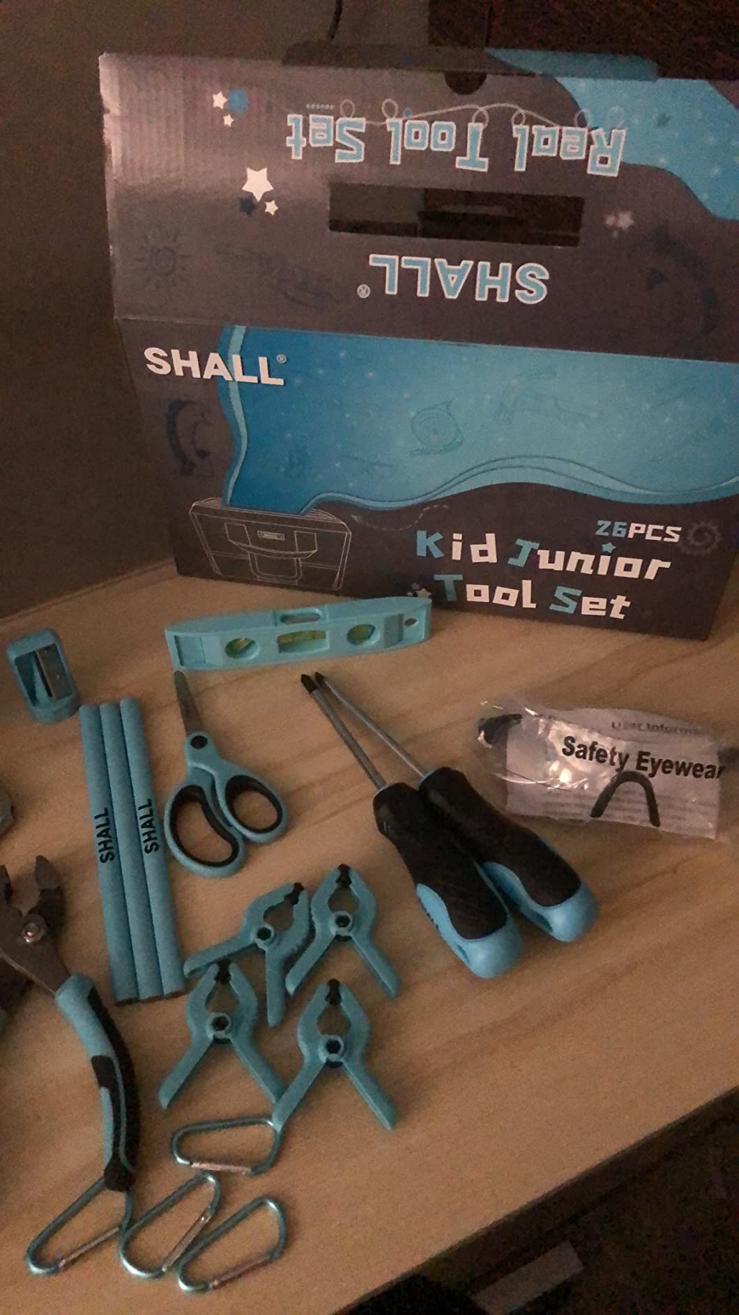 26-Piece Kids Size Tool Set, Real Tools Kit with 12
