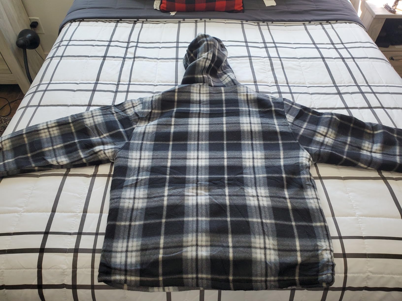 SCODI Men's Flannel Shirt Jacket Fleece Sherpa Lined Plaid Zip Up Hoodies customer photo 2