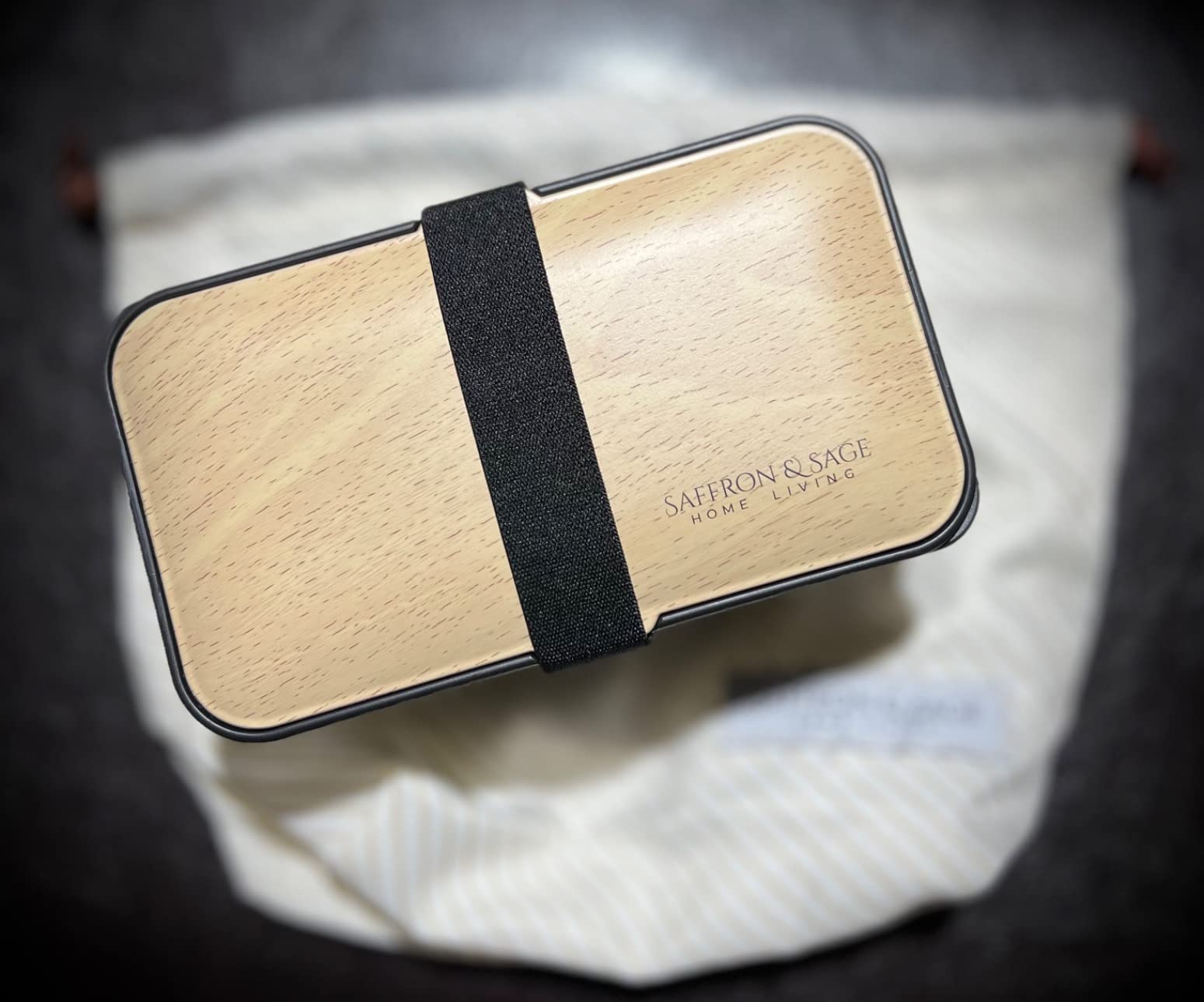 Saffron & Sage Bento Lunch Box - 42oz Black Japanese style Bento Box for Adults or Kids with Cutlery, Chopsticks, Sauce Container and Bento Bag - Leak proof, Dishwasher, Freezer, Microwave safe customer photo 1