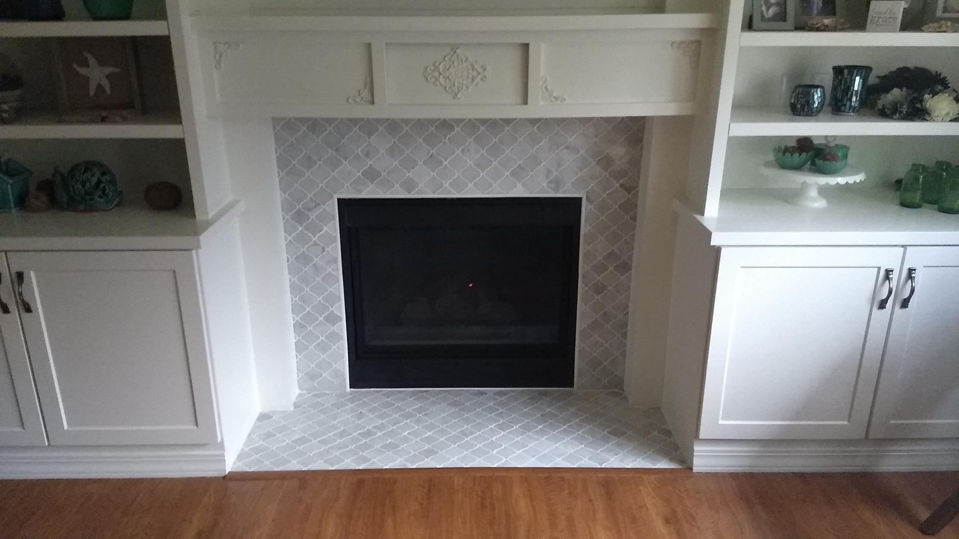 Carrara White Marble Mosaic Tile, 1 x 2 Inch Basketweave, Polished, 5 Sheets | Natural Bianco Carrera, Marble Stone Backsplash Tiles for Kitchen, Bathroom, Shower Wall and Floor customer photo 1