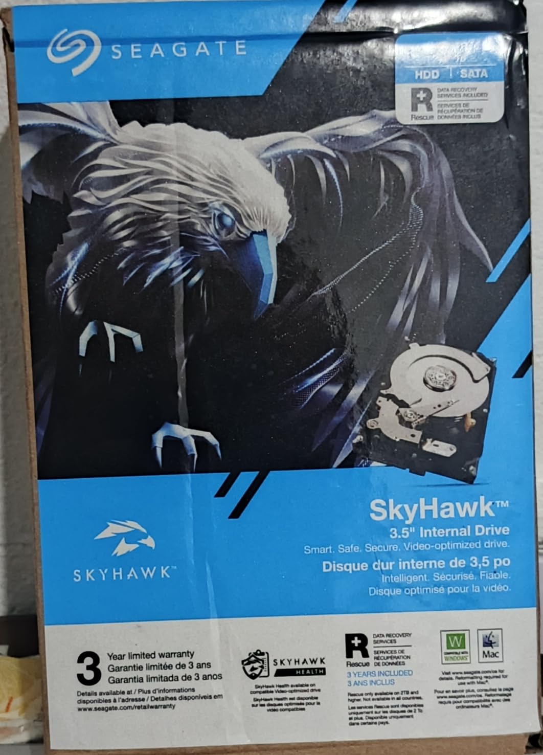 Seagate Skyhawk 4TB Video Internal Hard Drive HDD – 3.5 Inch SATA 6Gb/s 64MB Cache for DVR NVR Security Camera System with Drive Health Management and in-House Rescue Services (ST4000VXZ16/016) customer photo 1