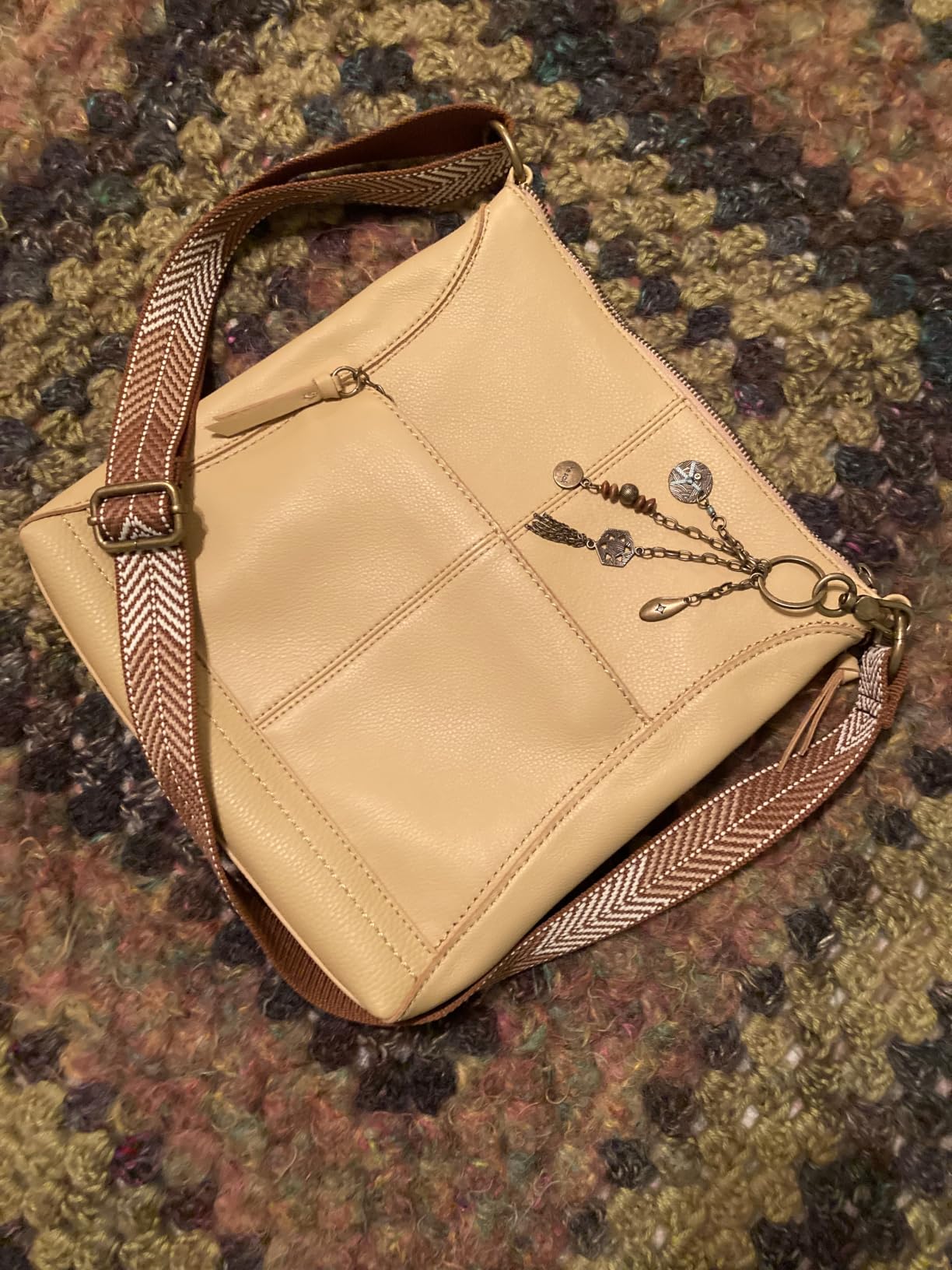 The Sak Lucia Leather Crossbody Purse - Premium Leather Women's Handbag for Everyday & Travel - Cross Body Bag With Zipper customer photo 1