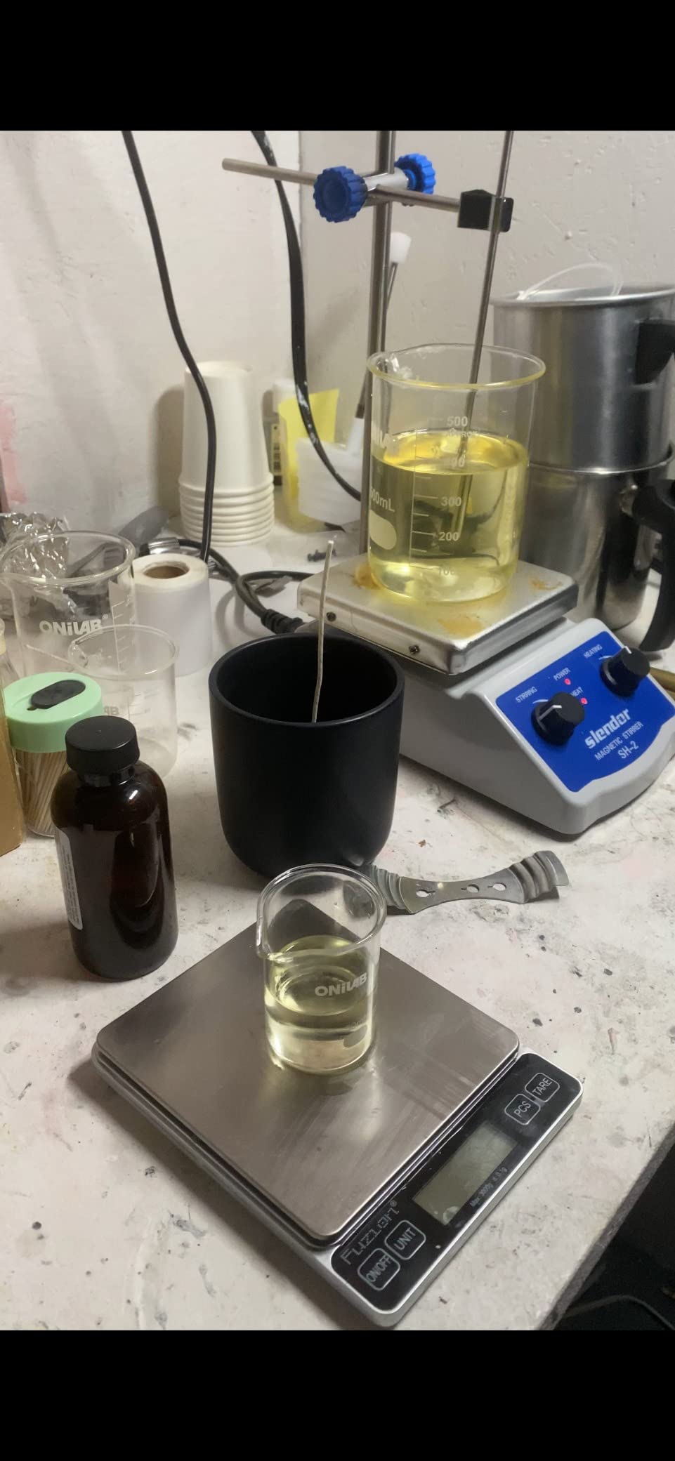Slendor Magnetic Stirrer SH-2 Hot Plate Mixer Max 520℉ Lab Hotplate Stirrer 2000 RPM Stir Plate with Thermometer, Stir Bar and Support Stand customer photo 1