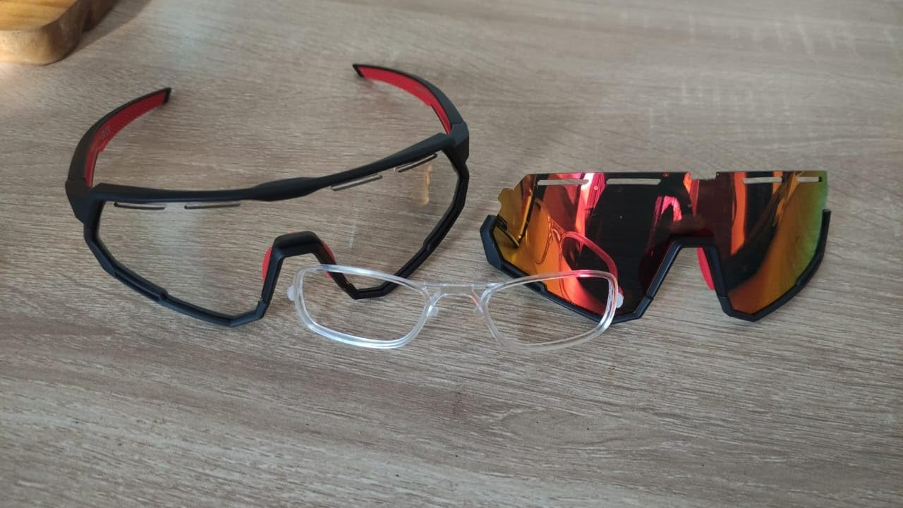 Mountain Bike Glasses Polarized Photochromic 2 Lens | Cycling Glasses, UV400 Protection, Anti-Fog, Adjustable Nose Pad, Cycling/Driving/Hiking customer photo 1