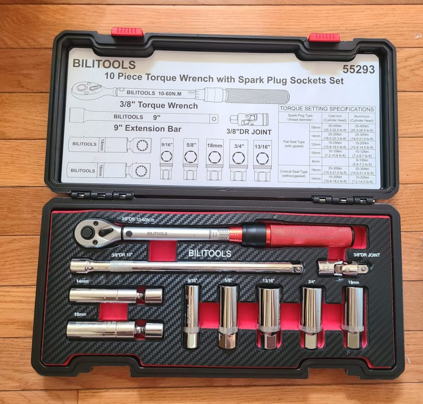 BILITOOLS 10 PCS Magnetic Spark Plug Socket Set with Torque Wrench customer photo 2