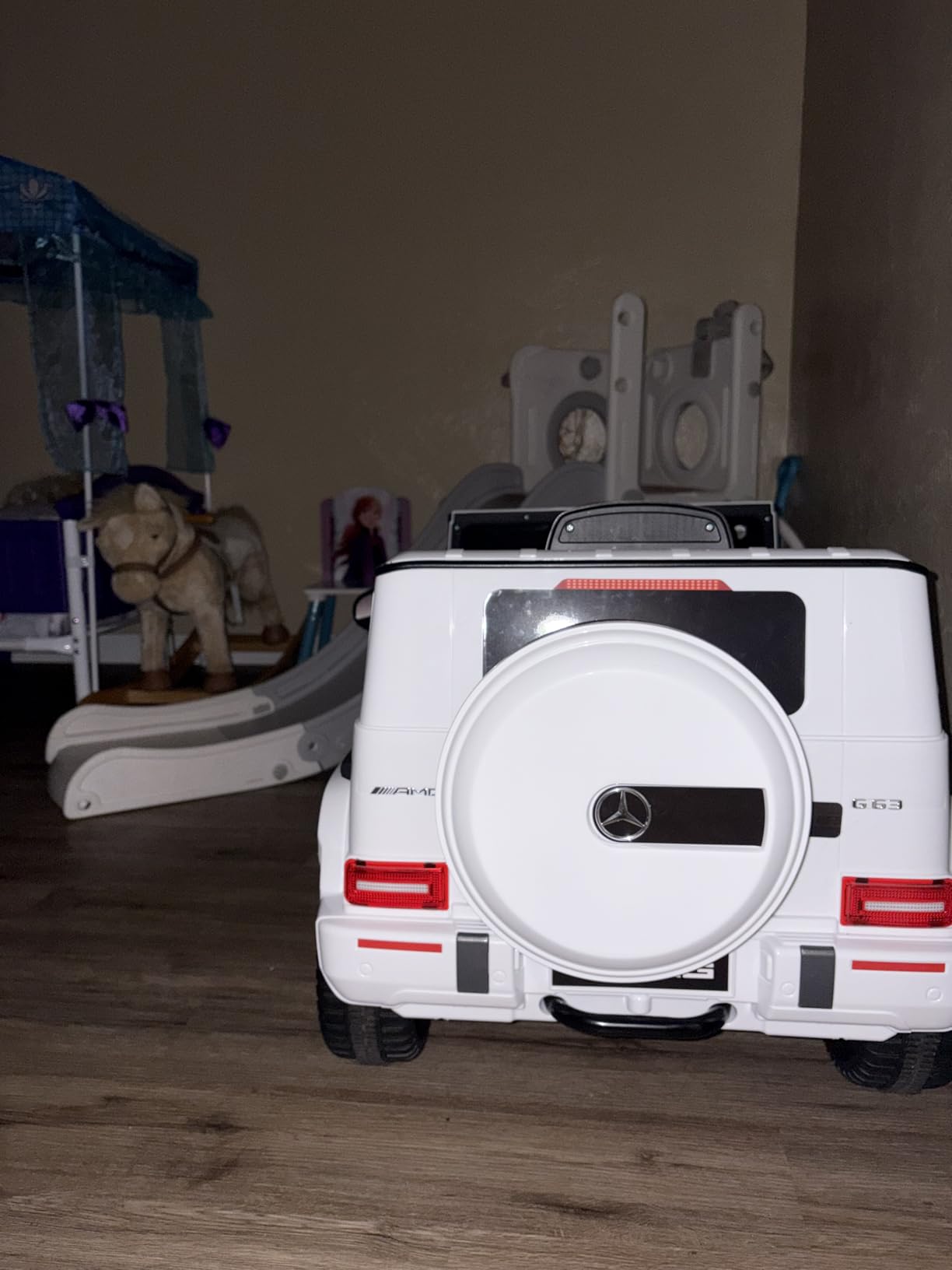 ANPABO 12V 7AH Licensed Mercedes-Benz G63 Electric Car for Kids, Black | Parent remote control ride on car for toddlers with 3-speed, LED headlights, music & horn, soft start and low battery prompt customer photo 2