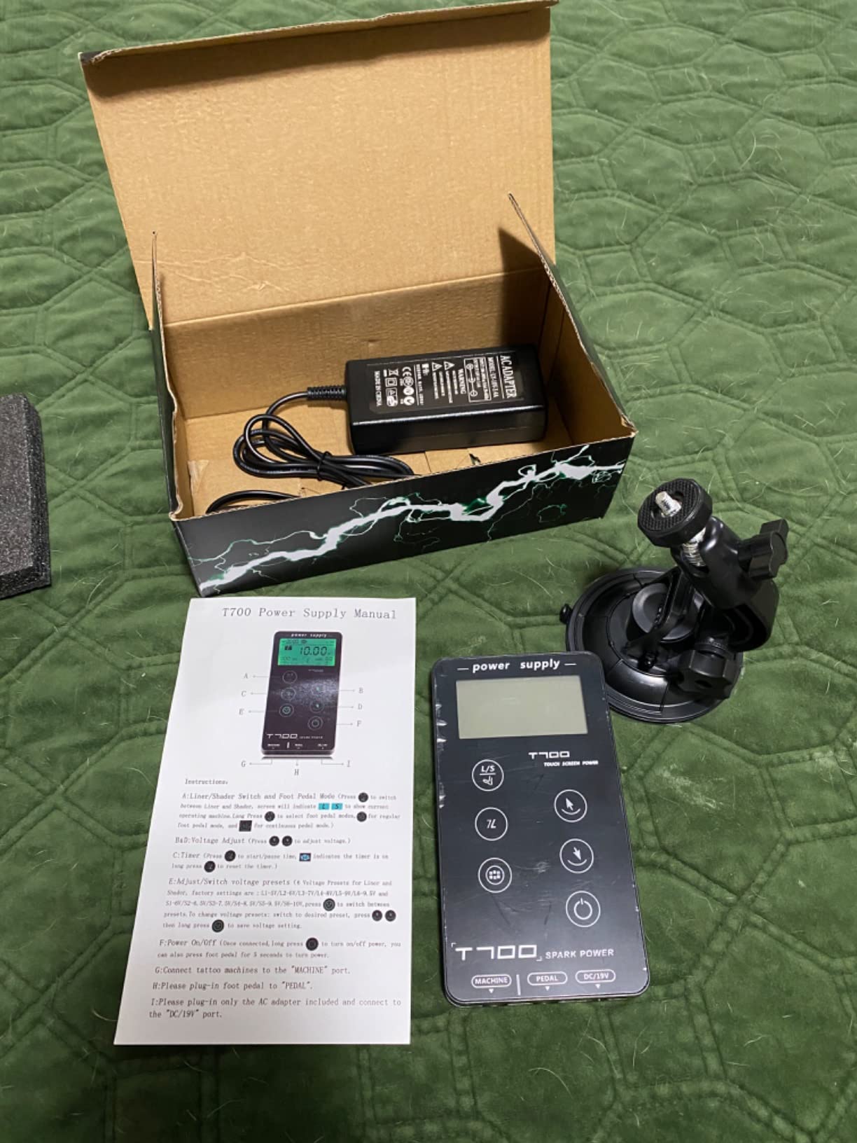 Dragoart T700 Tattoo Power Supply 3-18v Professional Tattoo Power Supply Box for Coil & Rotary Tattoo Machine, 6 Preset Voltages/Liner Shader Switch/2 Foot Pedal Modes/Touch Screen/Adjustable Stand customer photo 2