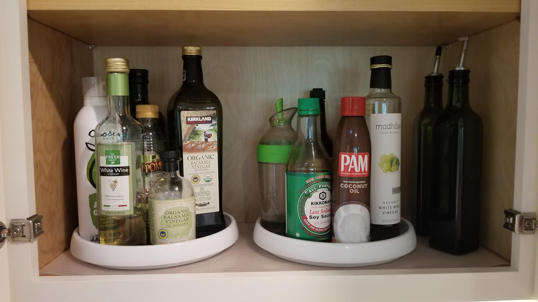 Set of 4, 10 Inch Non-Skid Lazy Susan Organizers - Turntable Rack for Cabinet, Pantry Organization and Storage, Kitchen, Fridge, Bathroom Makeup Vanity Countertop, Under Sink Organizing, Spice Rack customer photo 2